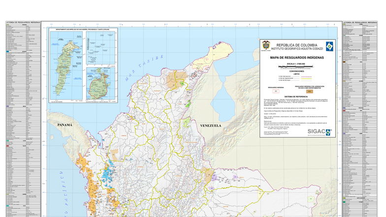 Mapa de Resguardos Indígenas en Colombia - Versión 1.0 (2012) - Studocu
