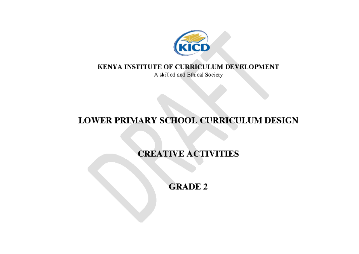 Grade 2 - Creative Arts Curriculum Design and Activities - Studocu