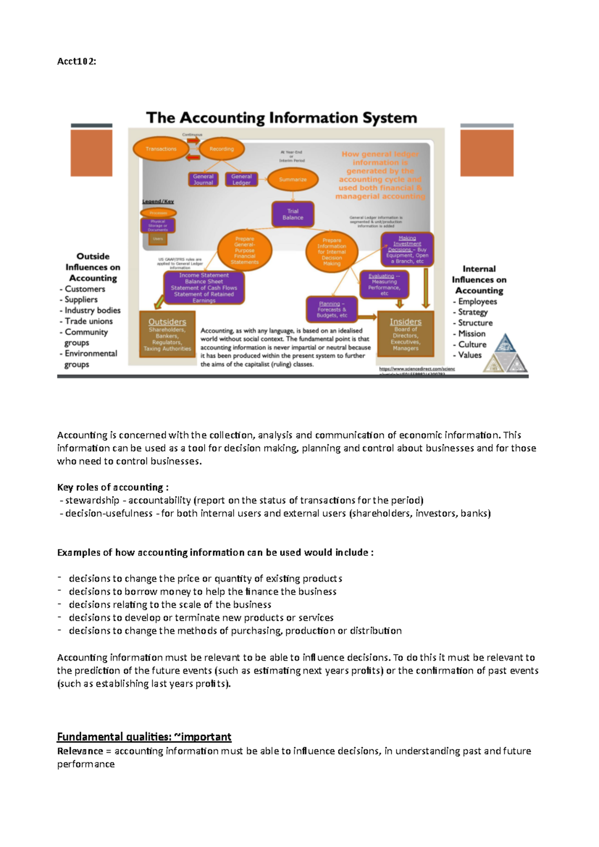 ACCT 102: Comprehensive Semester Notes on Accounting Principles and ...