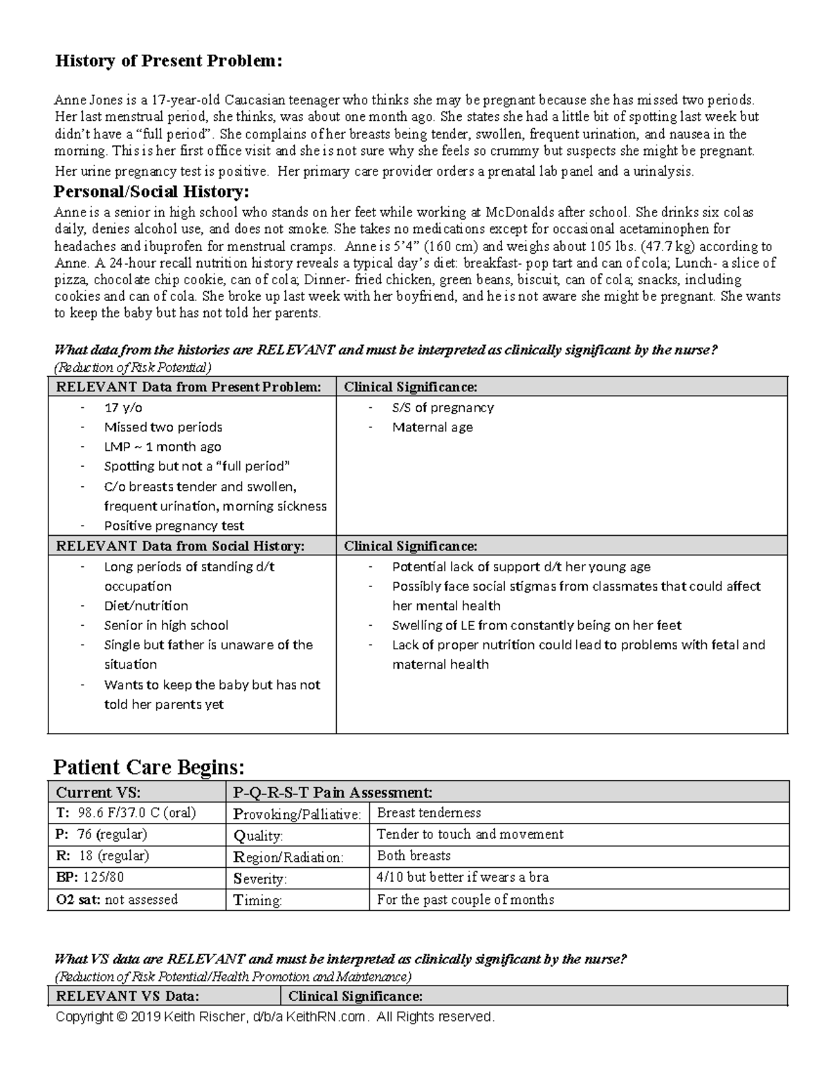 Antepartum Case Study of Teen Pregnancy: NUR 335 Module 1 - Studocu