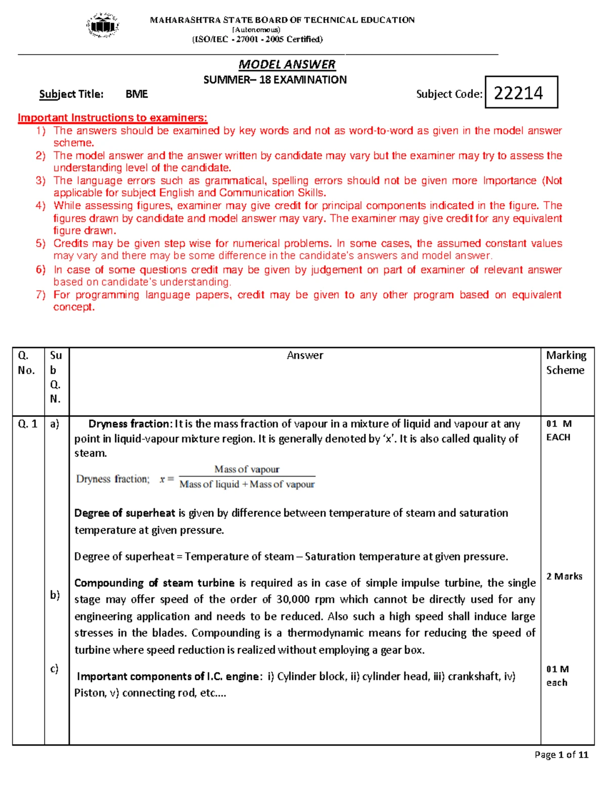 22213 2018 Summer model answer paper - (Autonomous) (ISO/IEC- 27001 ...