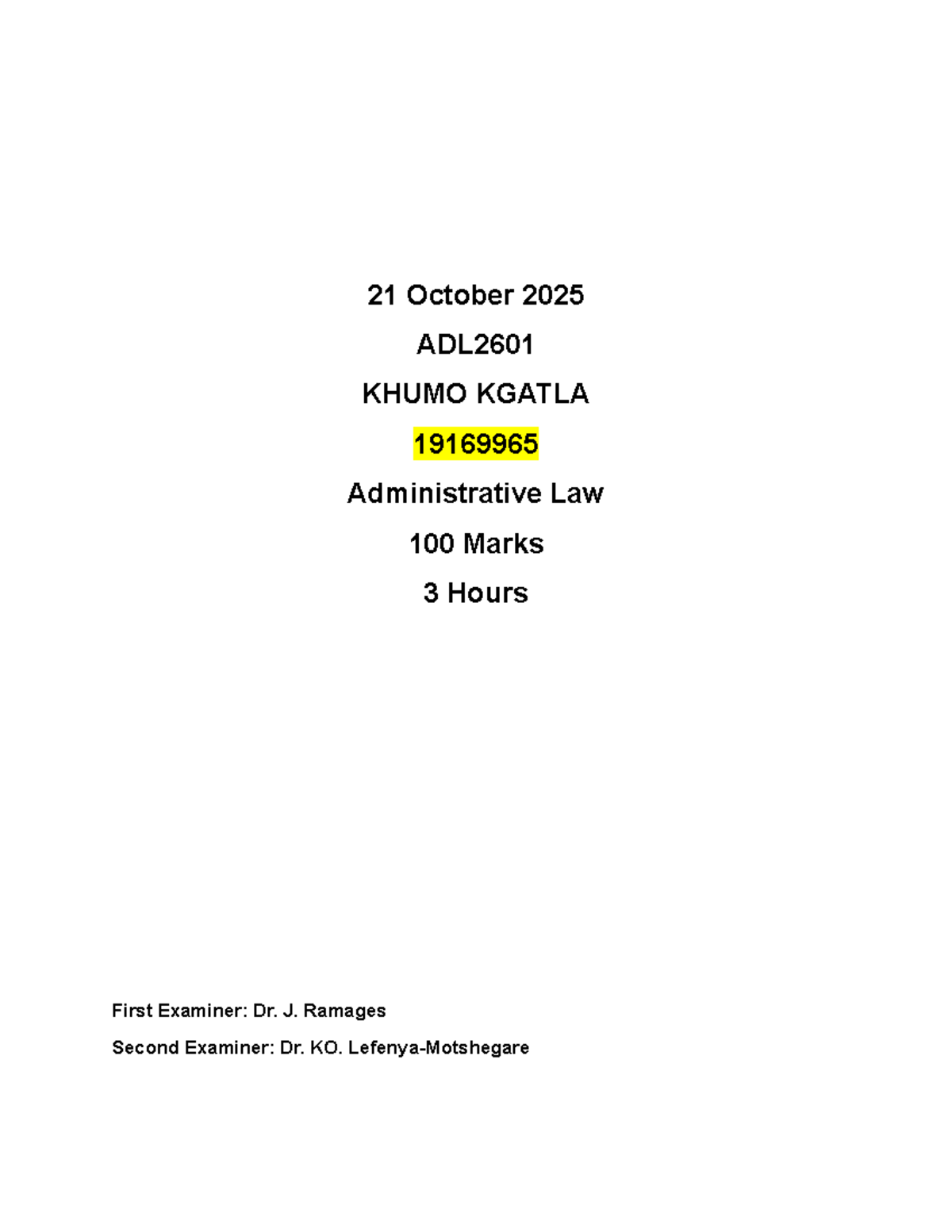 ADL2601 Final Exam Study Notes: Administrative Law Overview - Studocu