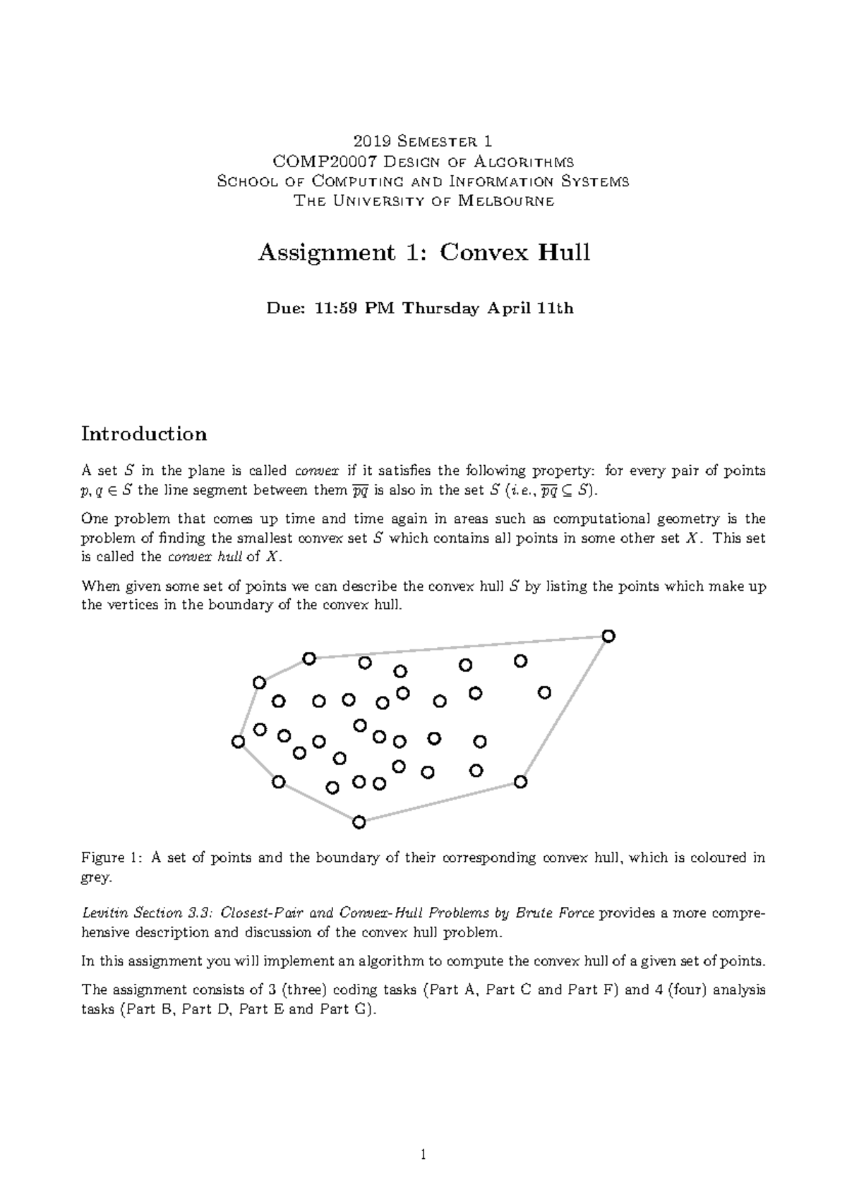 Assignment 1 - 2019 Semester 1 COMP20007 Design of Algorithms School of ...