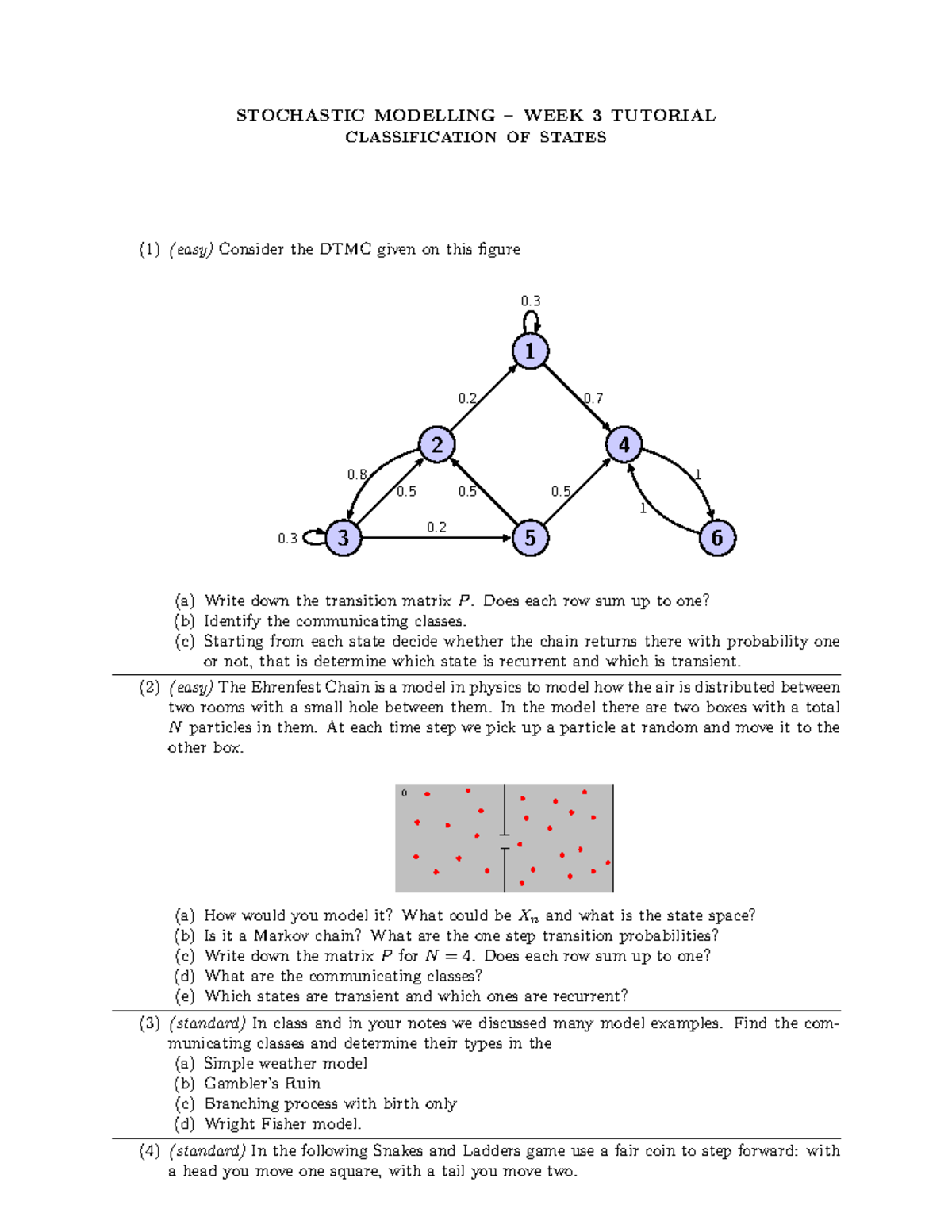 STOCHASTIC MODELLING (STOCH 101) WEEK 3 TUTORIAL NOTES - Studocu