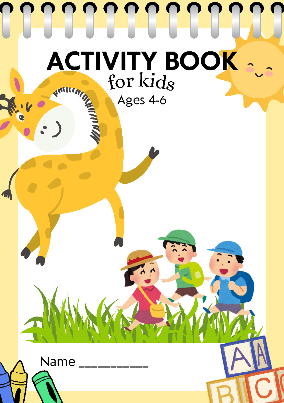 Yellow White Illustrated Activity Book for Kids (Ages 4+) - Studocu