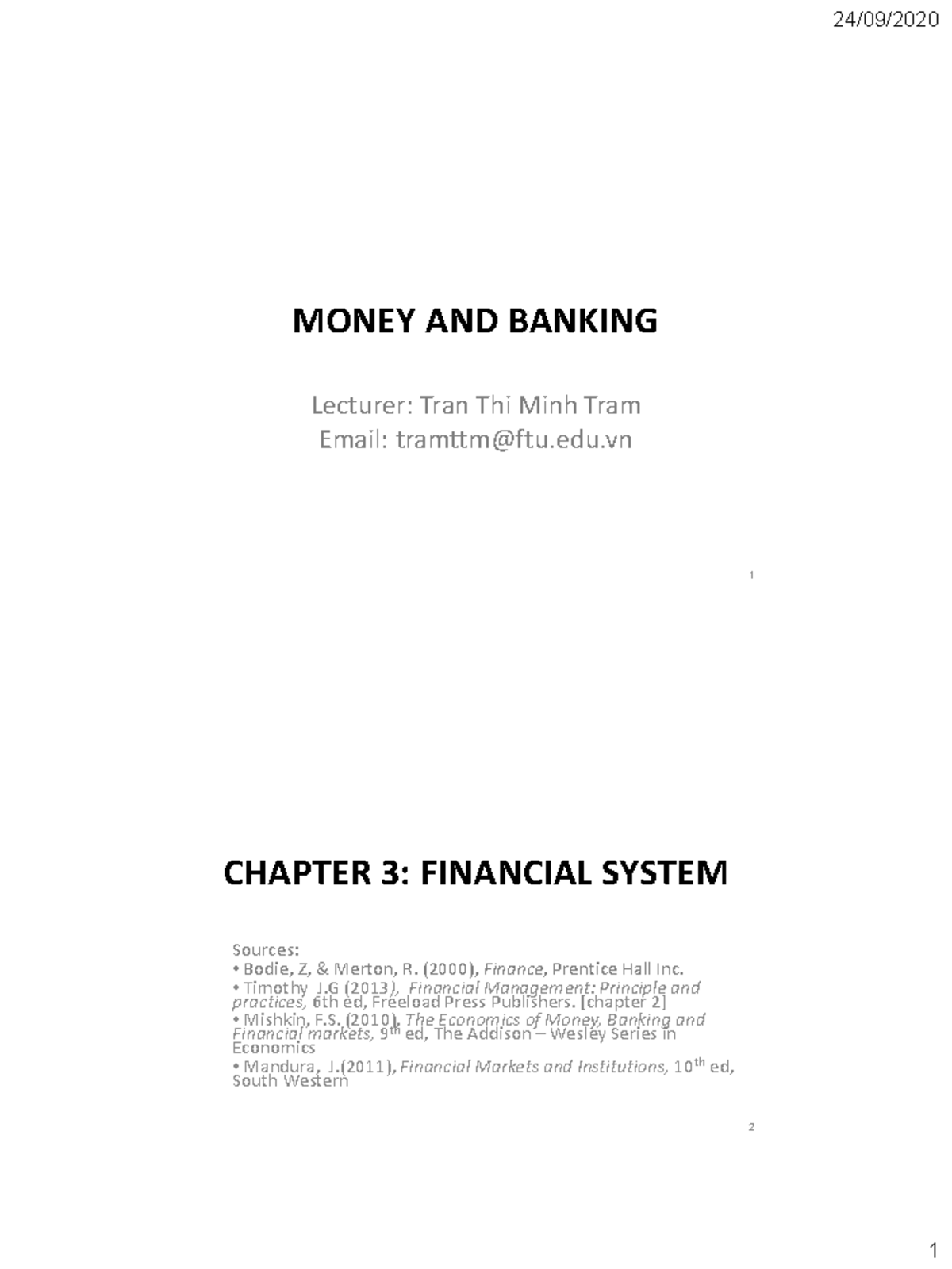 Chapter 3.3 - Financial Markets Overview and Key Concepts - sv4 - Studocu