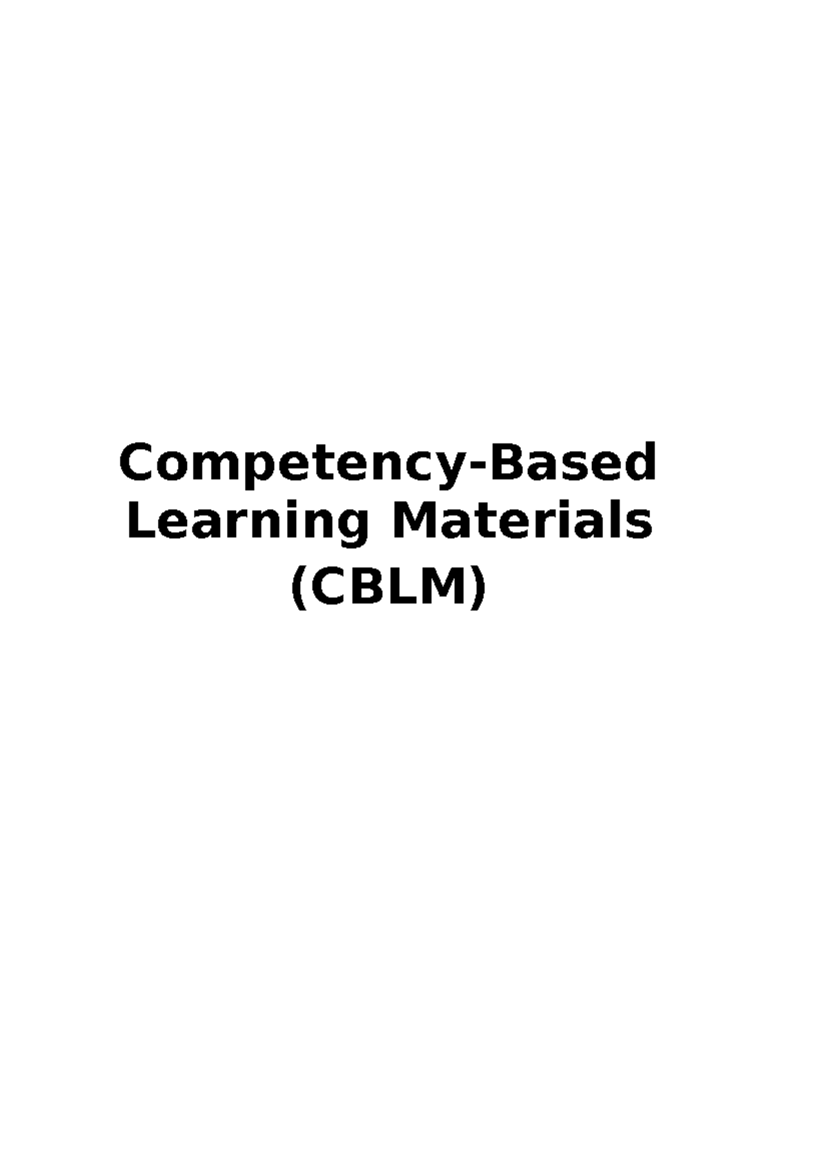 HILOT Wellness Massage CBLM - Techniques & Competencies Guide - Studocu