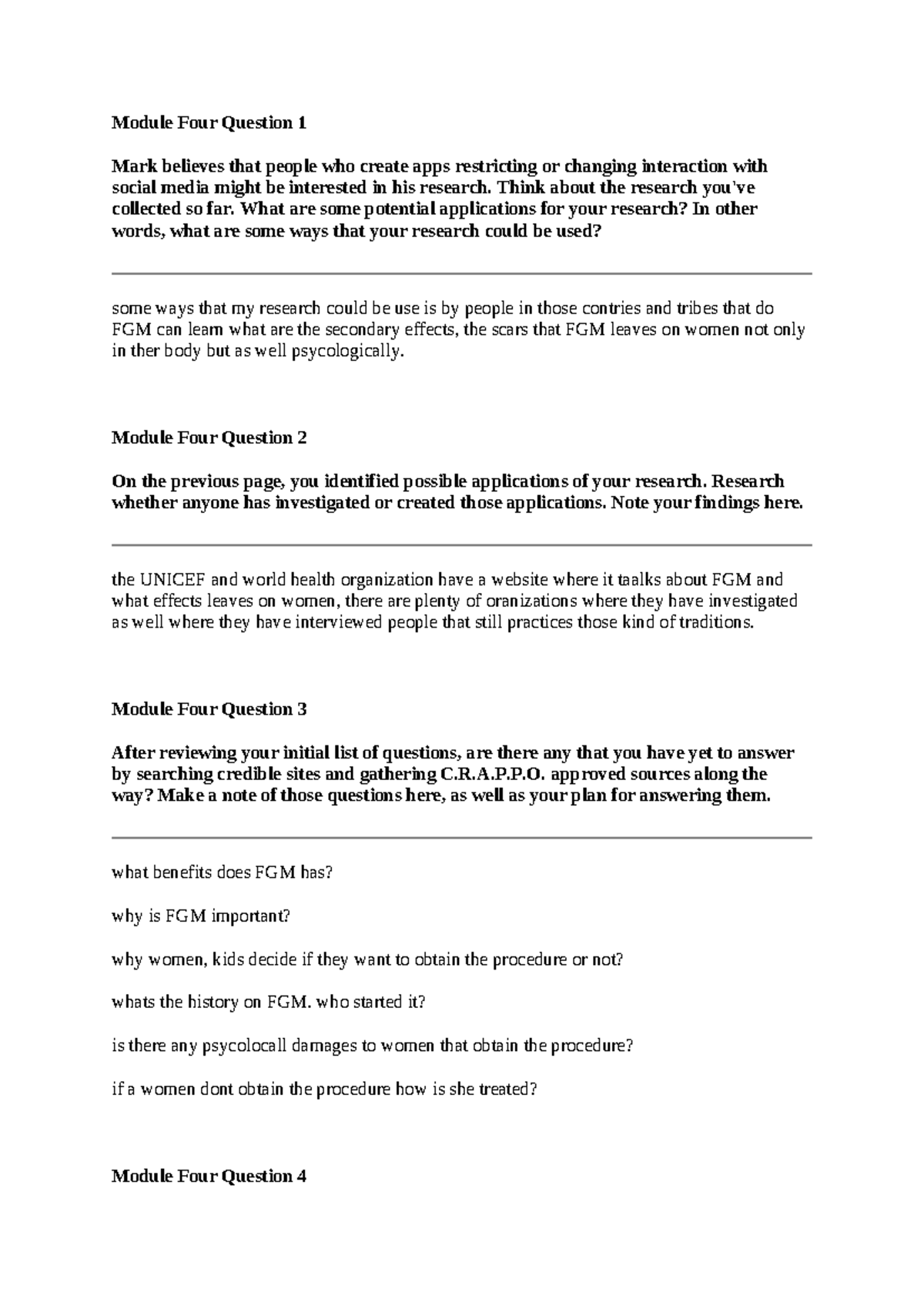 SCS 200 Applied Social Sciences - Module Four Question 1 Mark believes ...