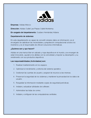 Adidas mexico direccion best sale