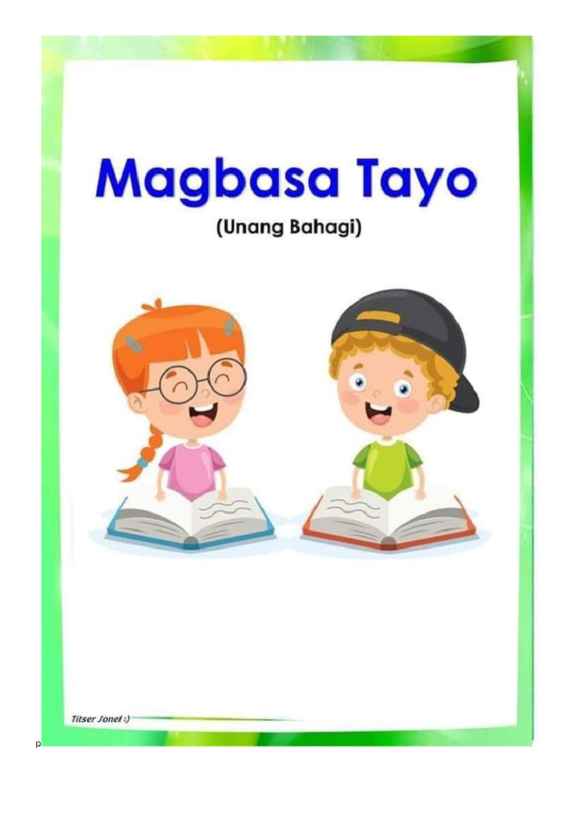 Magbasa Tayo - Unang Bahagi ng mga Kagamitan sa Pagbasa - Studocu
