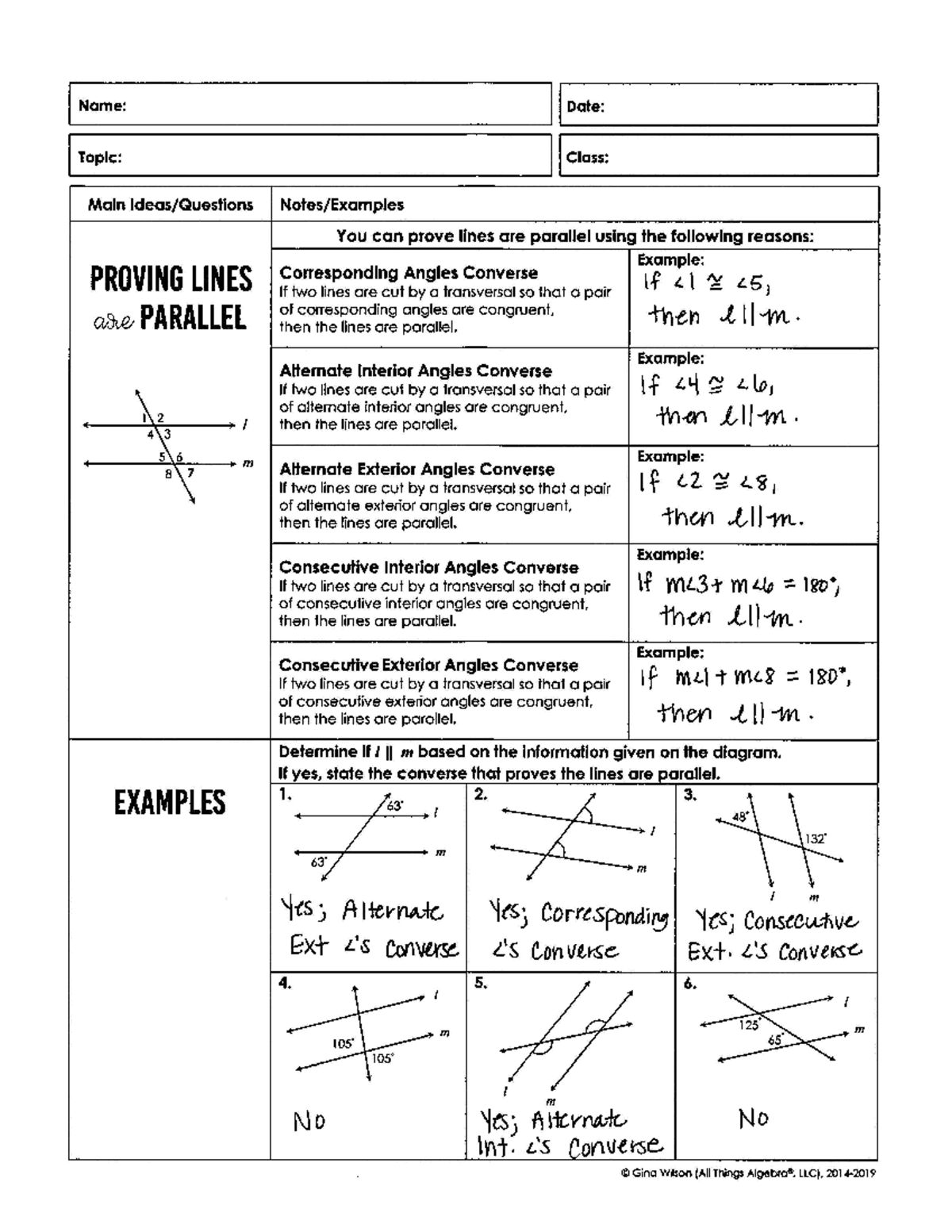 Proving Lines Are Parallel: Geometry Concepts for Class 2 - Studocu
