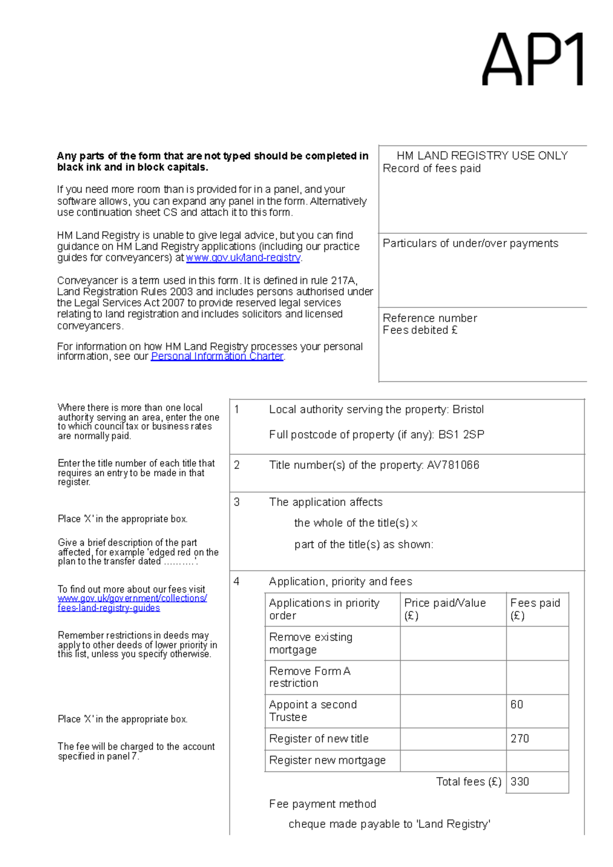Engage 3 - AP1 - 2023 - Any parts of the form that are not typed should ...