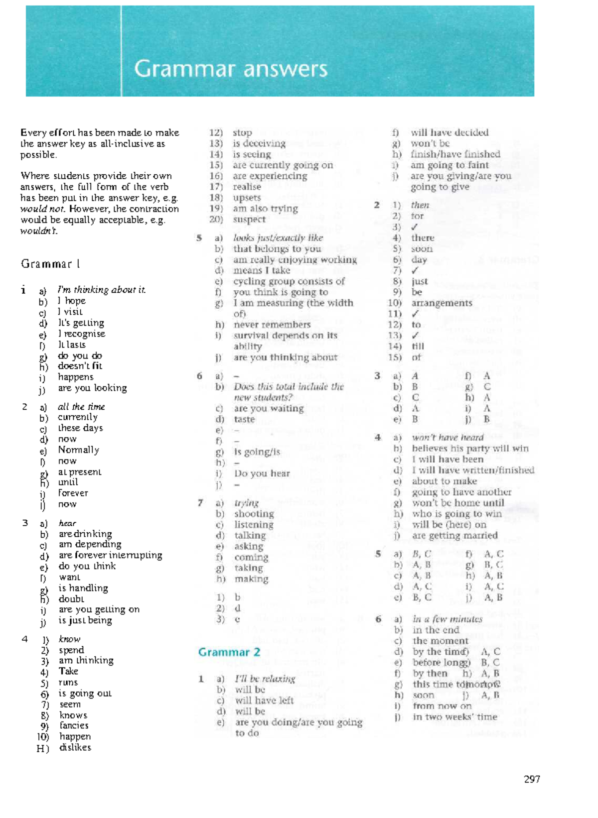 Advanced Language Practice (Key) - Grammar Exercises and Answers - Studocu