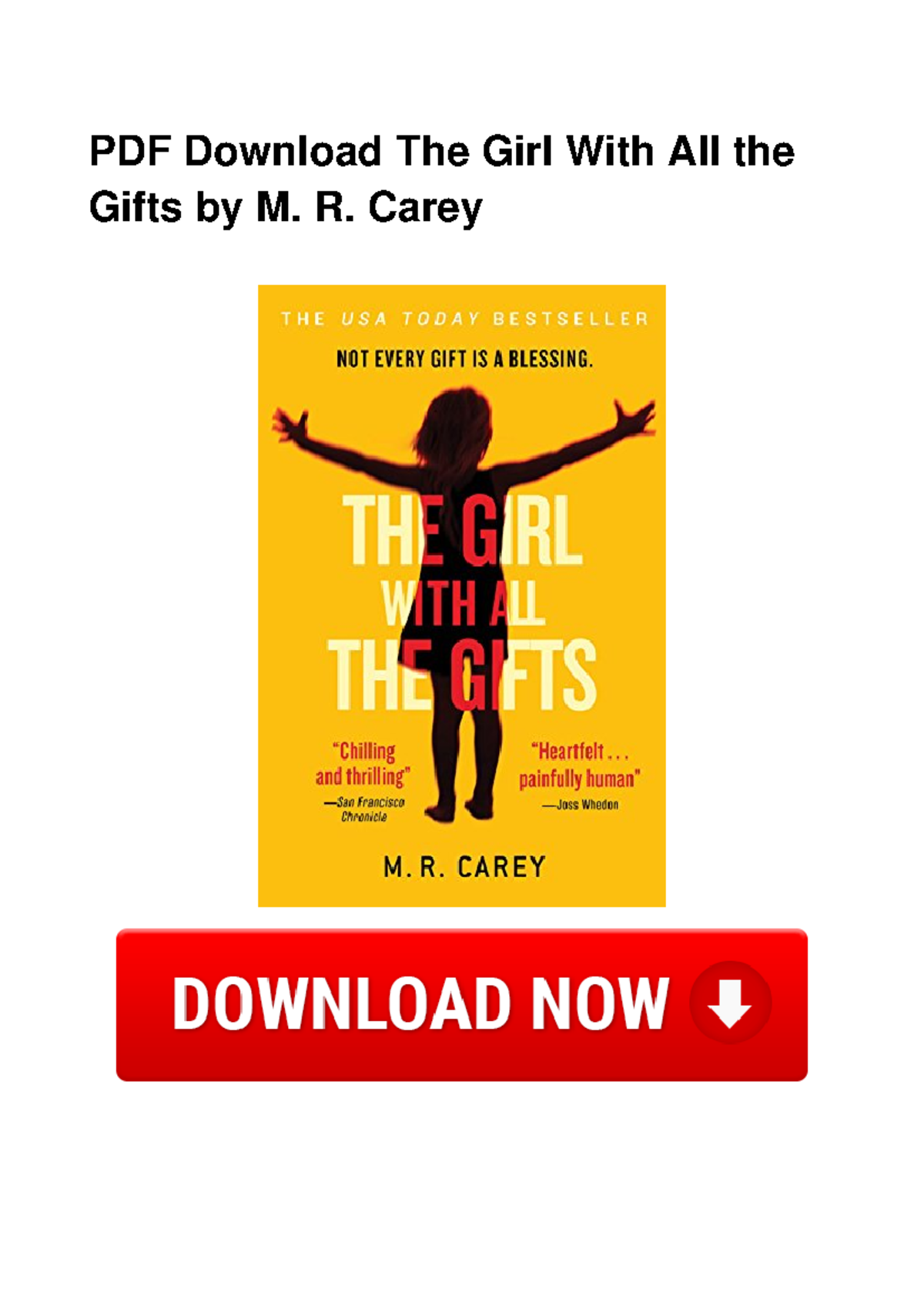 Full Book The Girl With All The Gifts EP - PDF Download The Girl With ...