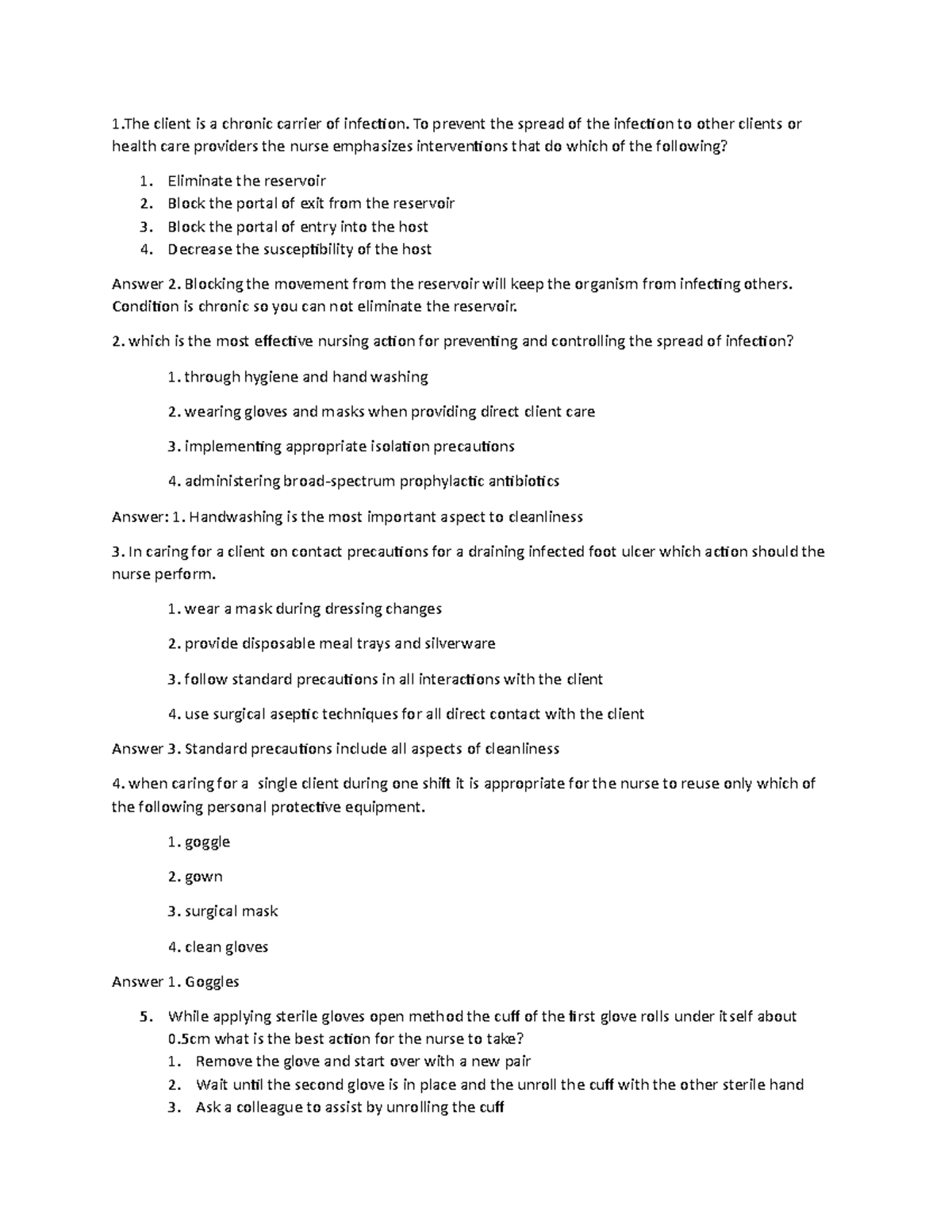Nursing Practice Questions and Answers for Exam Prep (NURS 101) - Studocu