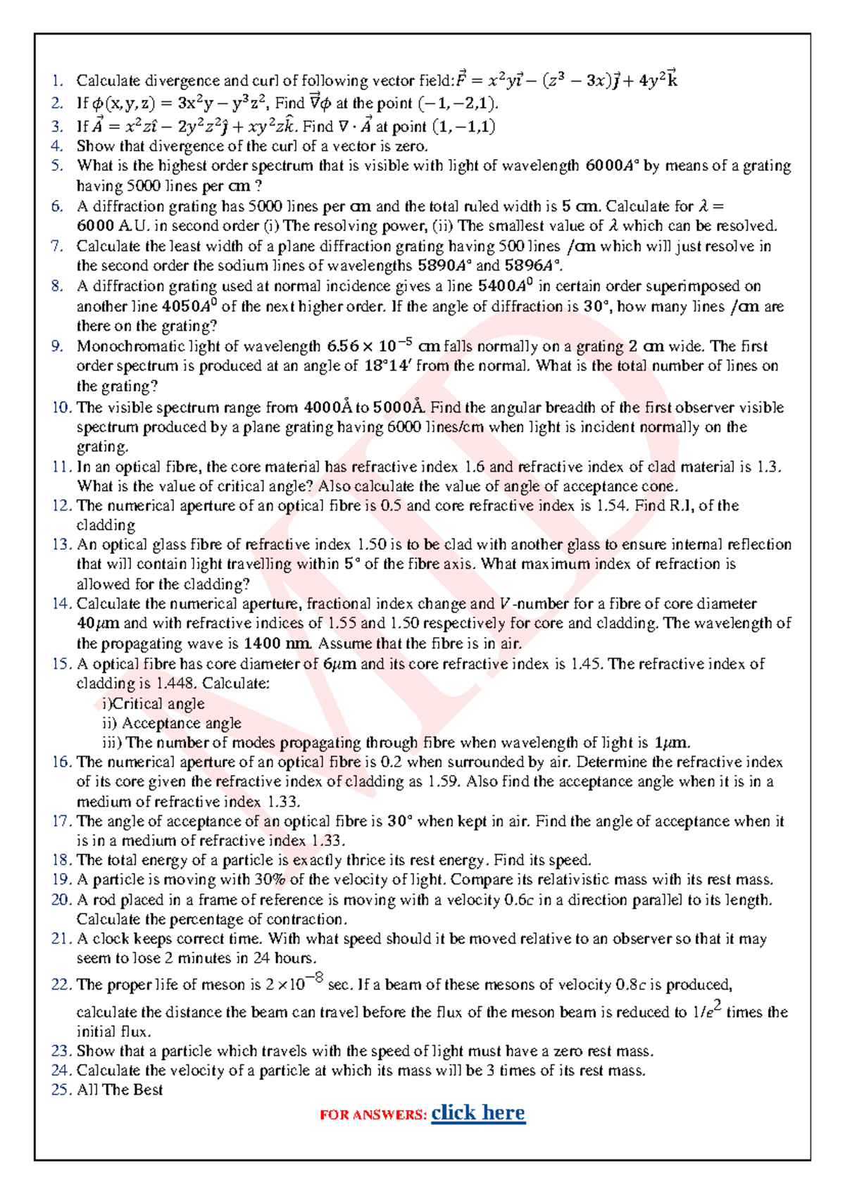 MID Physics Numerical Problems: Top 25 Questions and Solutions - Studocu