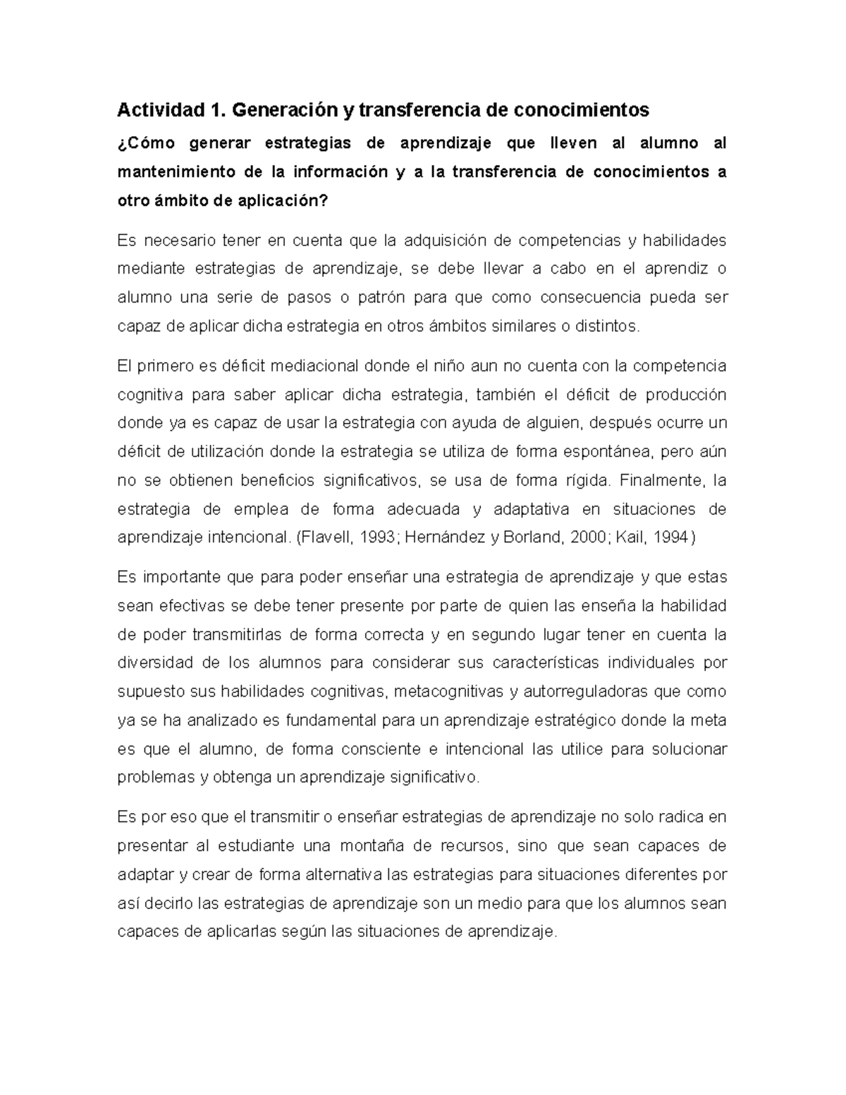 Actividad 1 - Estrategias para la Generación y Transferencia de ...