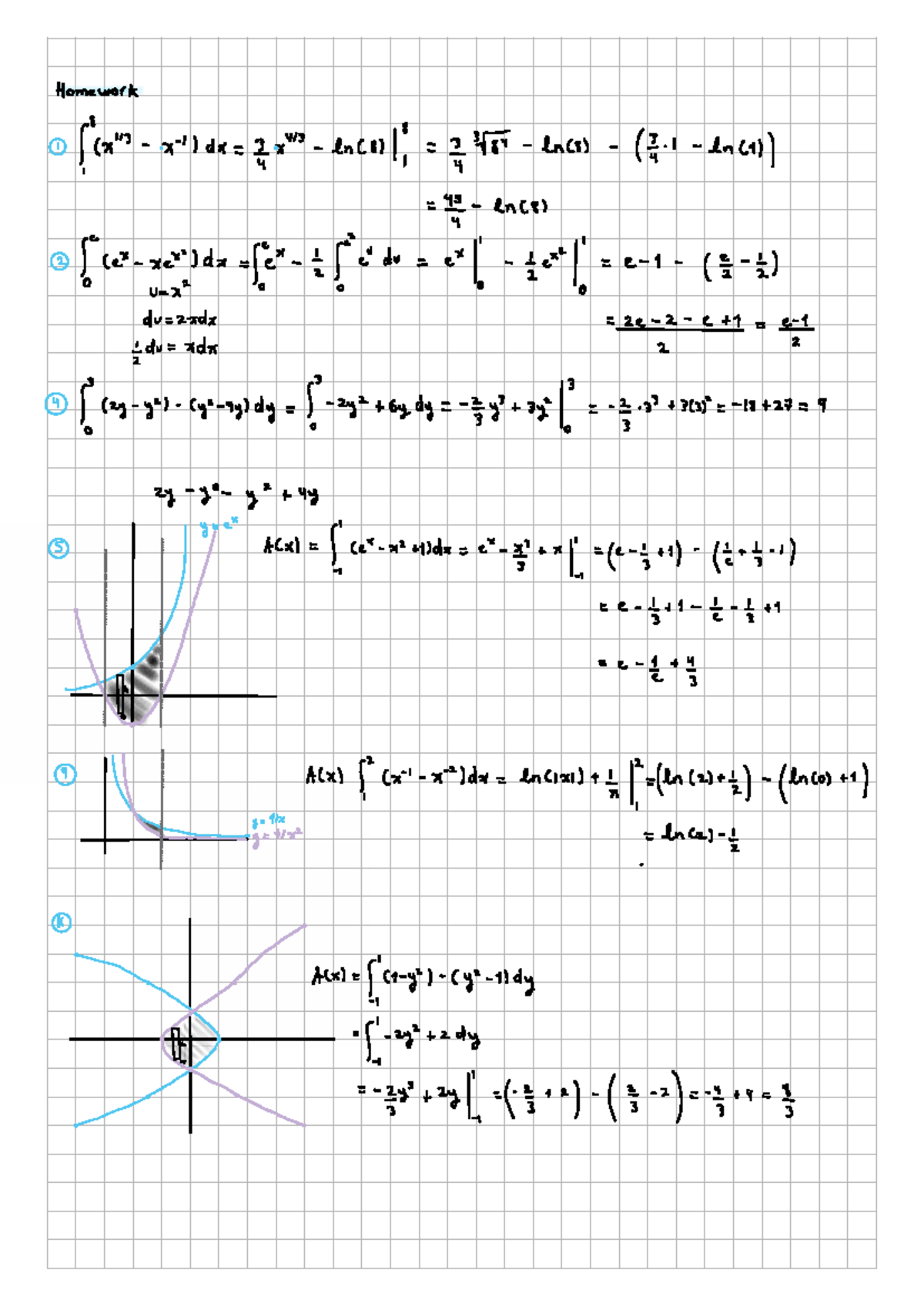 6.1 Homework I: Integral Calculations and Solutions - Studocu