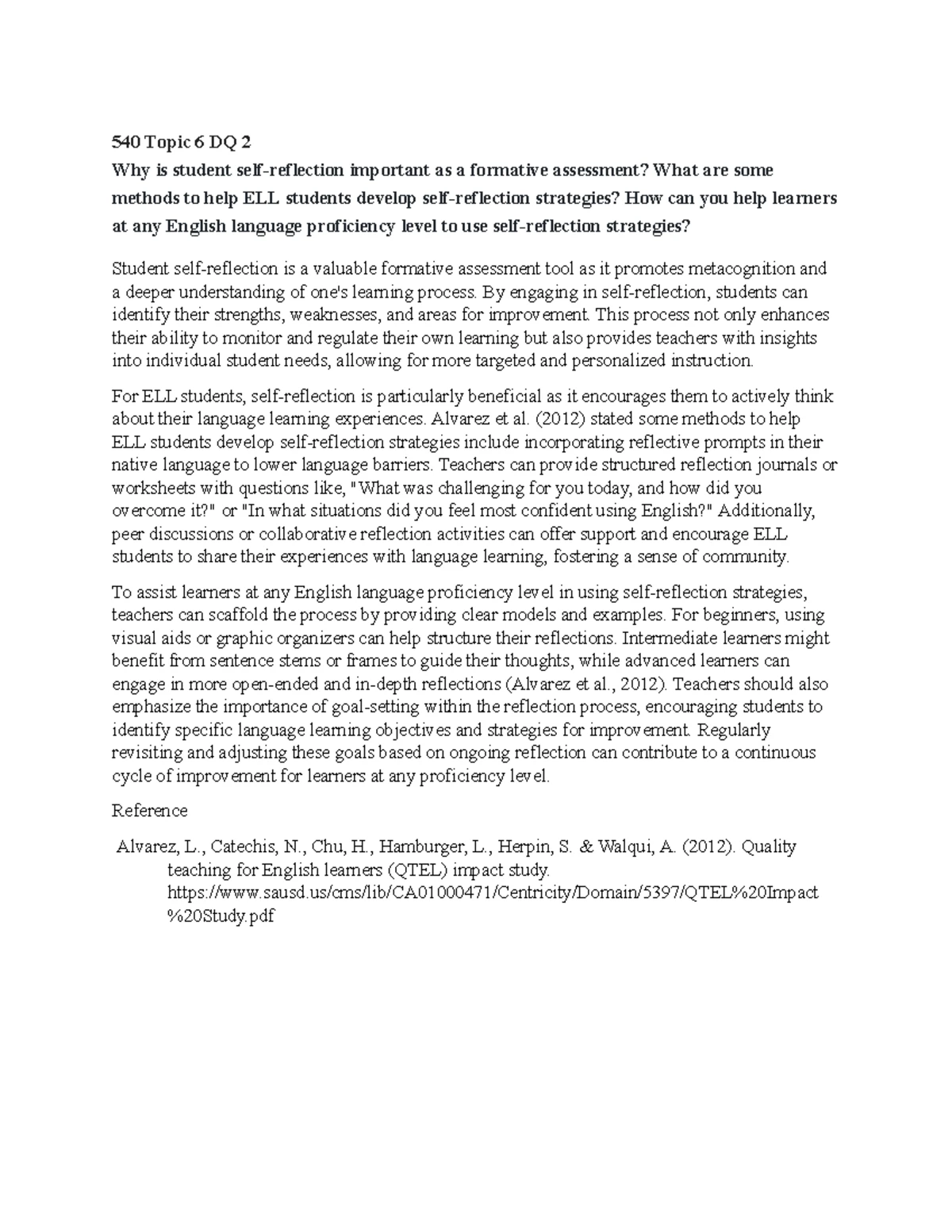 ELA Standard Unpacking & Learning Objectives DQ 2 Analysis - Studocu