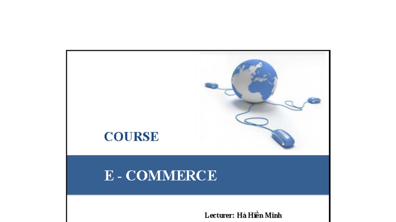 E-COMMERCE 101: Chapter 1 - Introduction to E-Commerce - Studocu