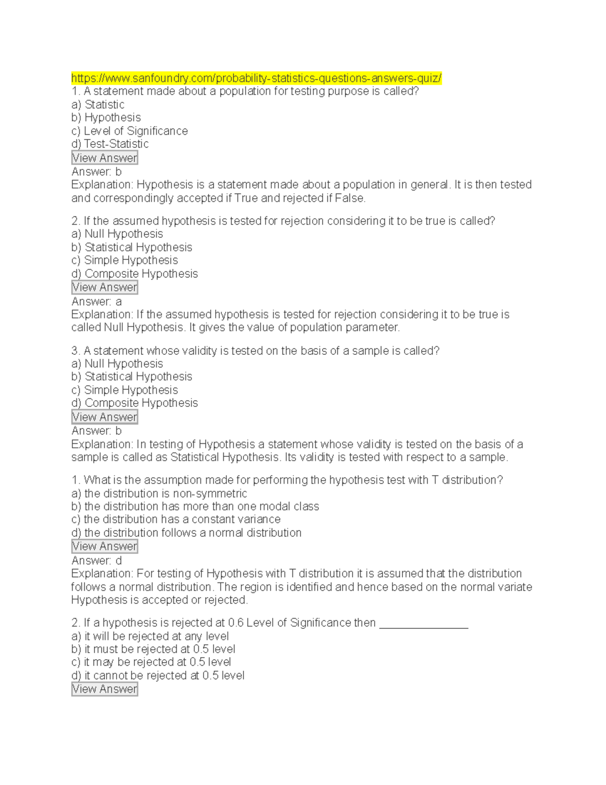 RM - Research Methodology Quiz Questions and Answers - Studocu
