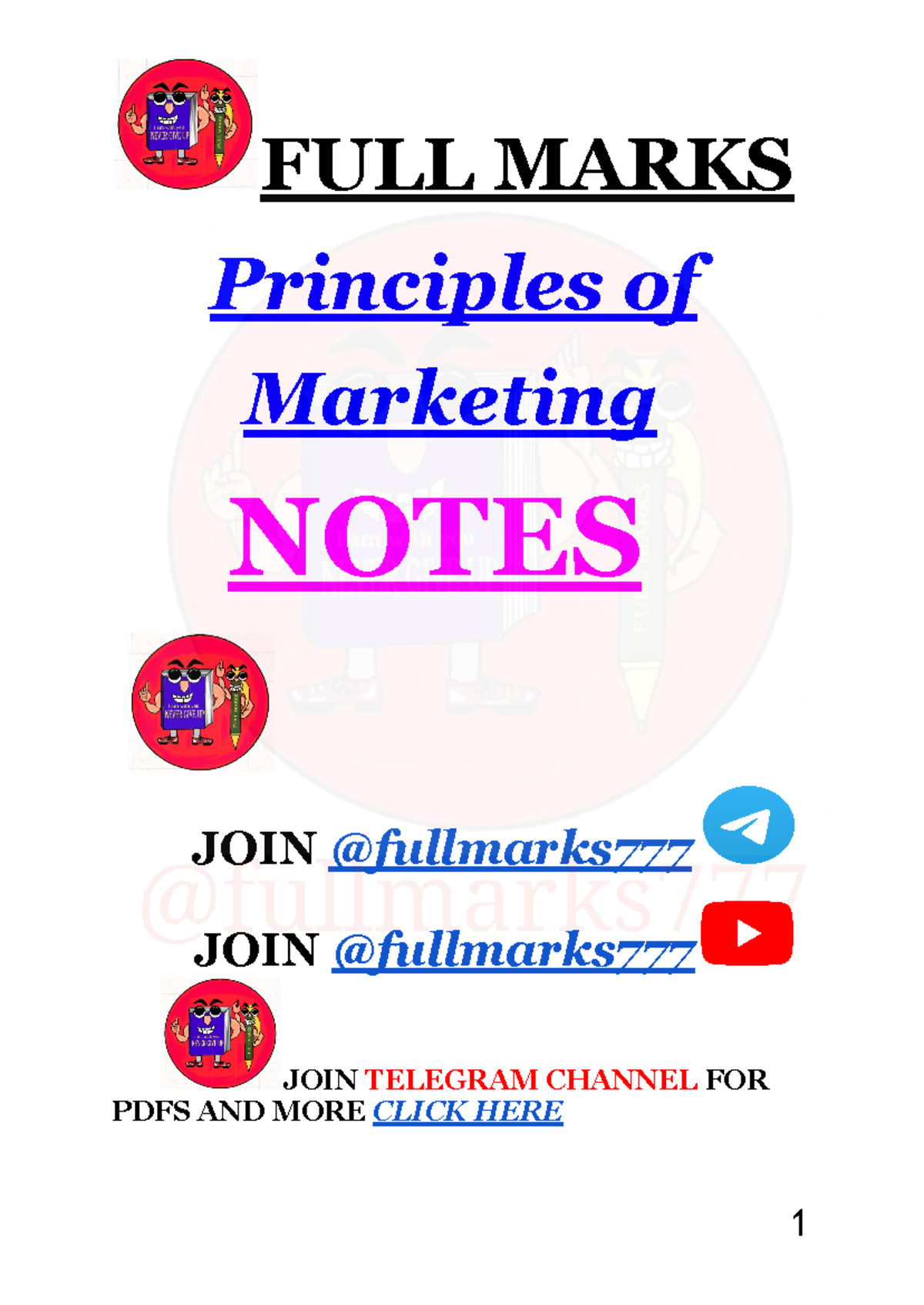 Principles of Marketing Lecture Notes (UNIT I & II) - Studocu