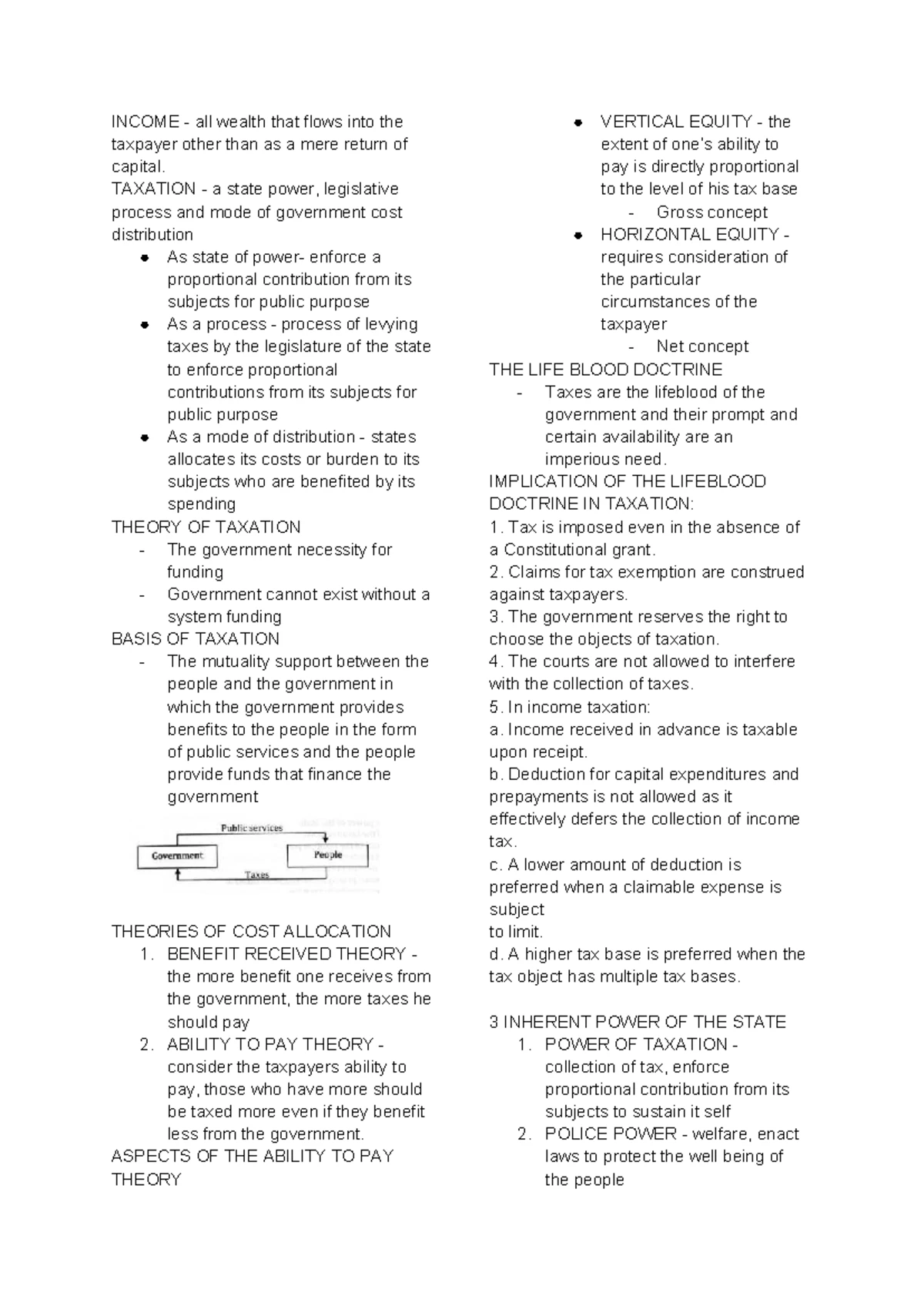 Income Taxation Overview: Key Concepts and Exclusions - Studocu