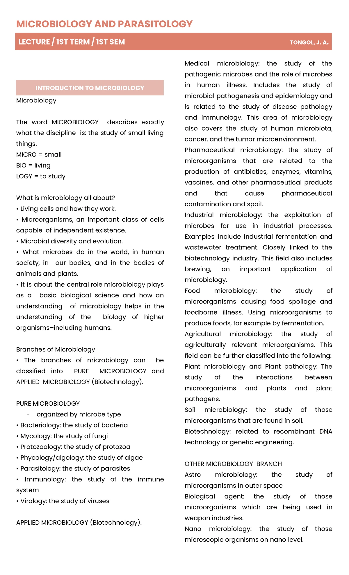 Anatomy reviewer - ANATOMY AND PHYSIOLOGY Chapter 1: An Introduction to ...