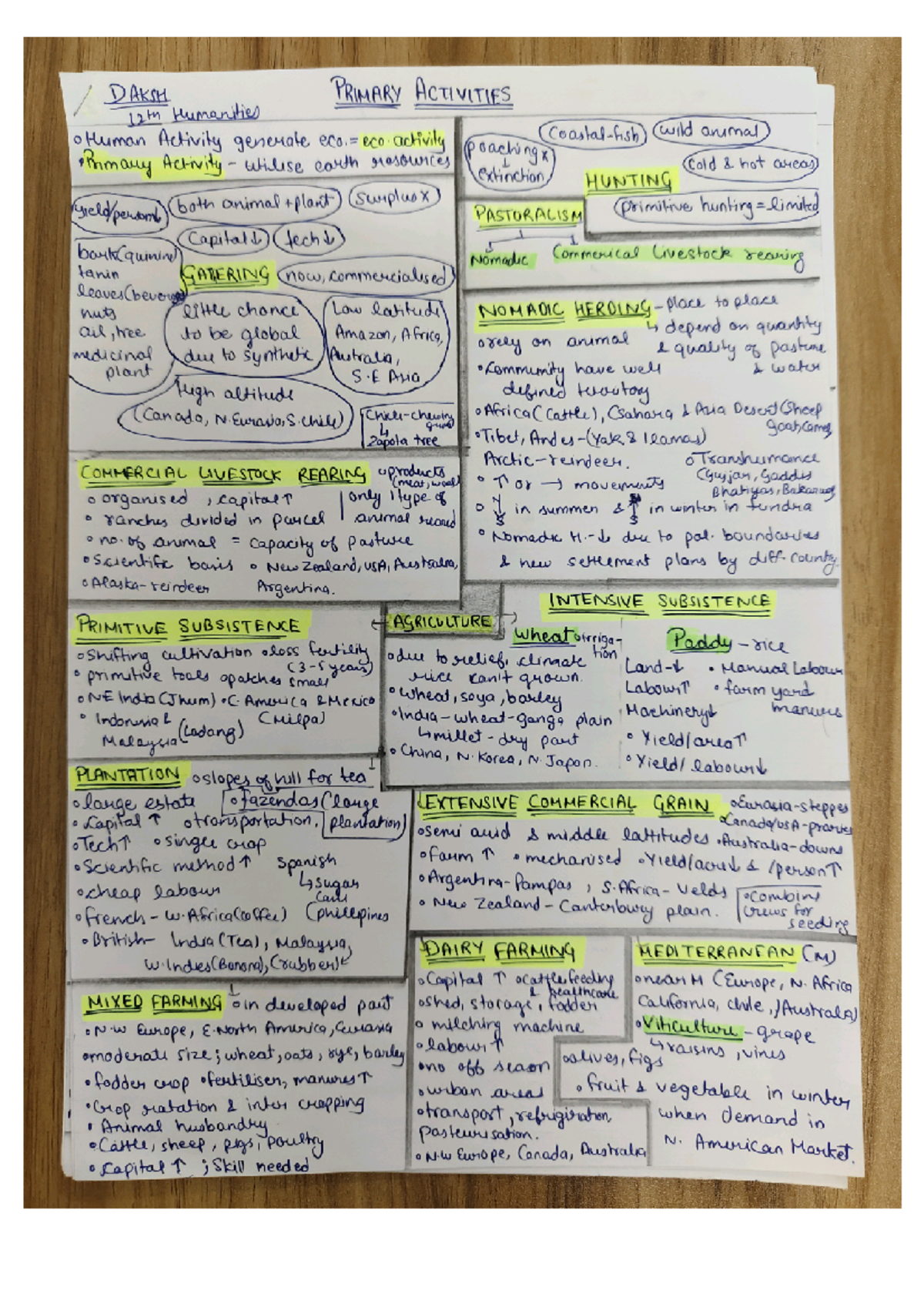 Primary Activities (1) - DAKSH PRIMARY ACTIVITIES 12th Humanities Human ...