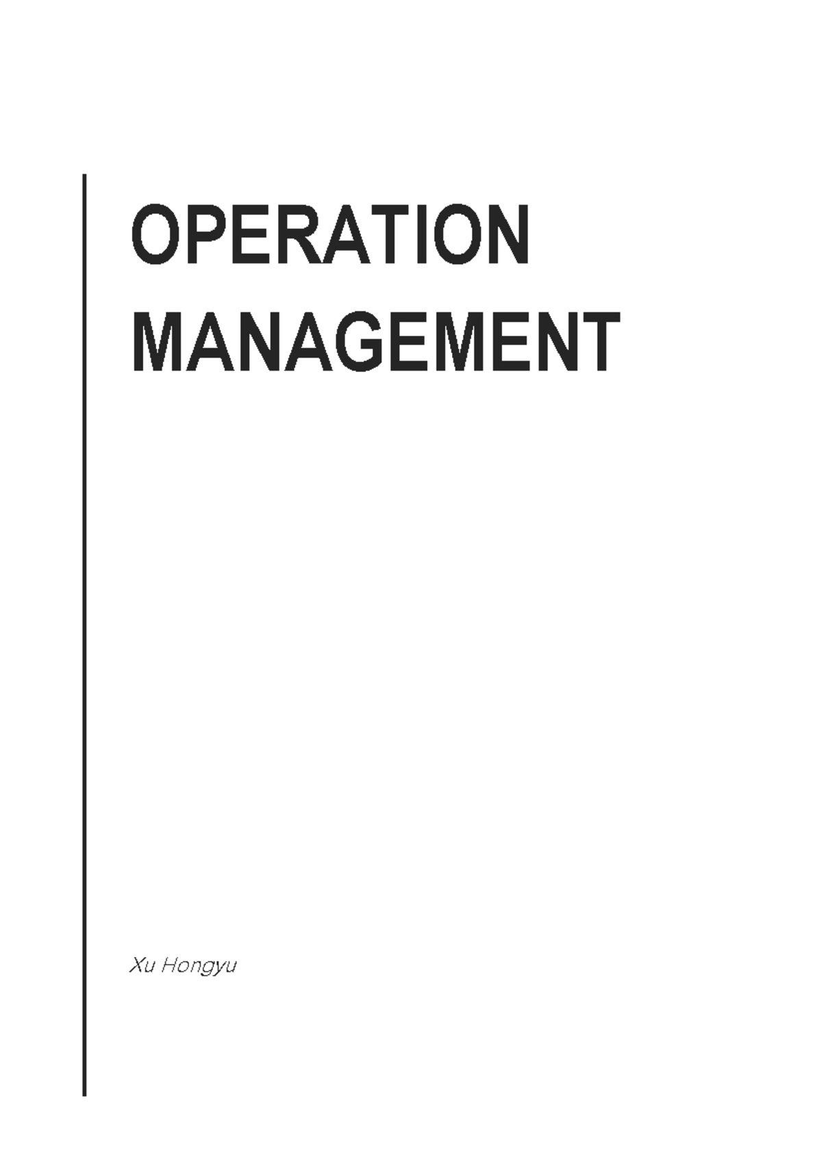 Operation Management Review: Key Concepts and Strategies (OM 101) - Studocu