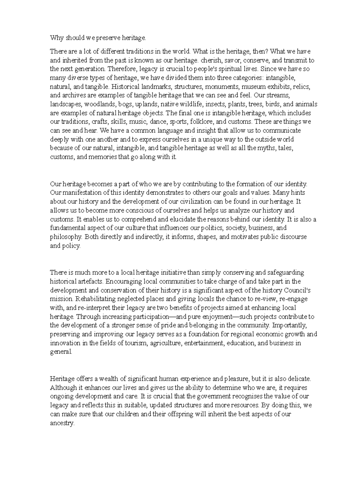 The Importance of Preserving Cultural Heritage for Future Generations ...