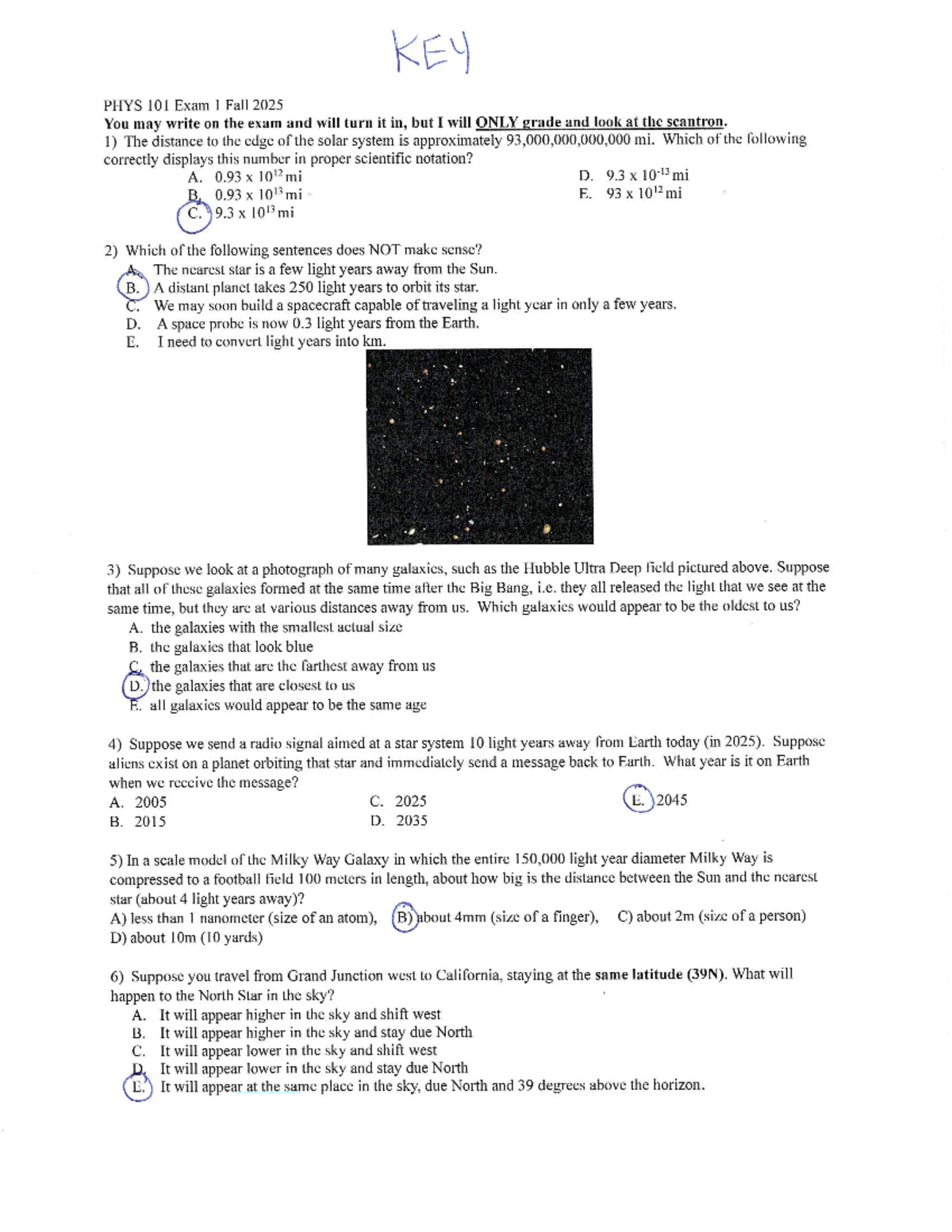PHYS 101 Exam 1 Fall 2025 - Studocu