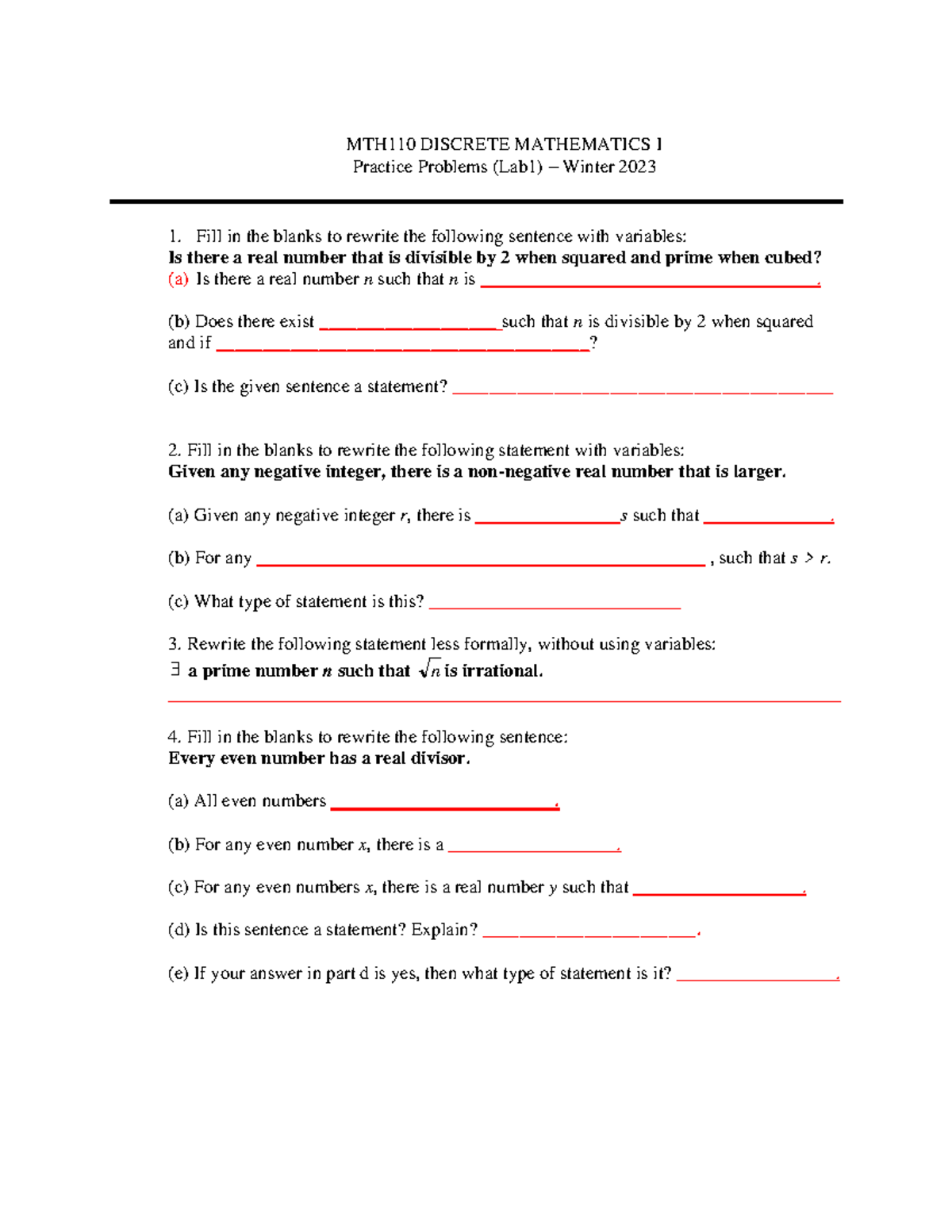 MTH110 Lab 1 Practice Problems - Winter 2023 Review - Studocu