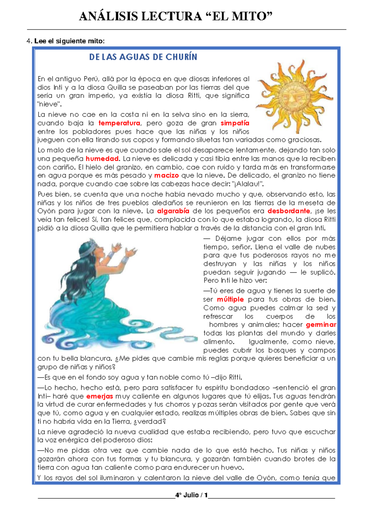 Análisis de la Lectura: 