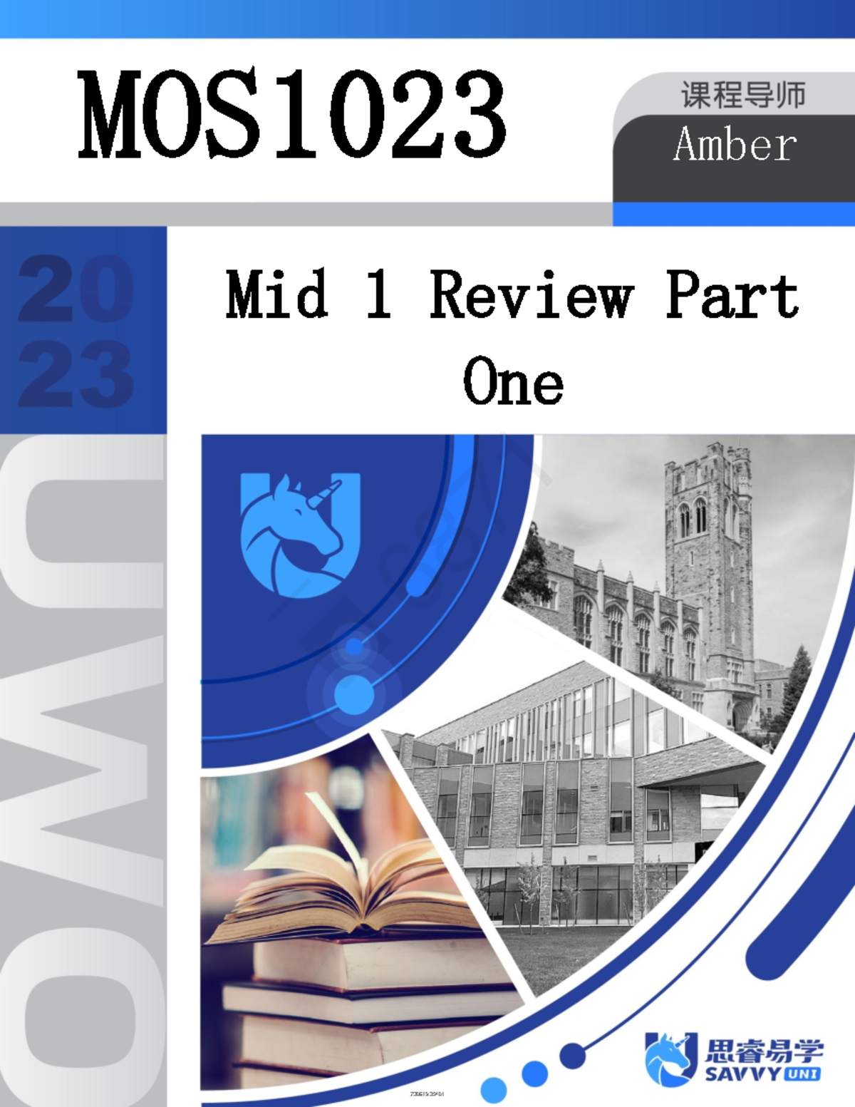 MOS1023 Midterm Review Part One: Corporate Finance & Accounting ...