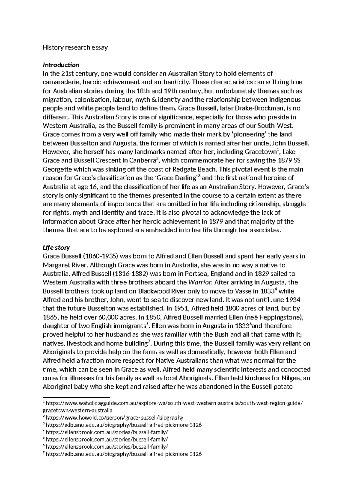 Australian History Essay: Grace Bussell and the SS Georgette Rescue ...