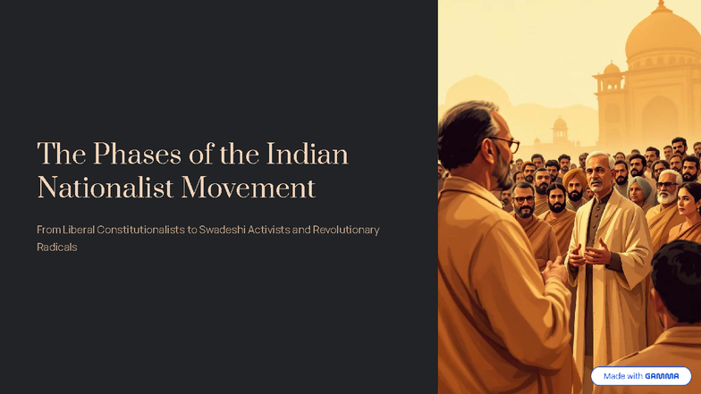 The Phases of the Indian Nationalist Movement: From Liberalism to ...