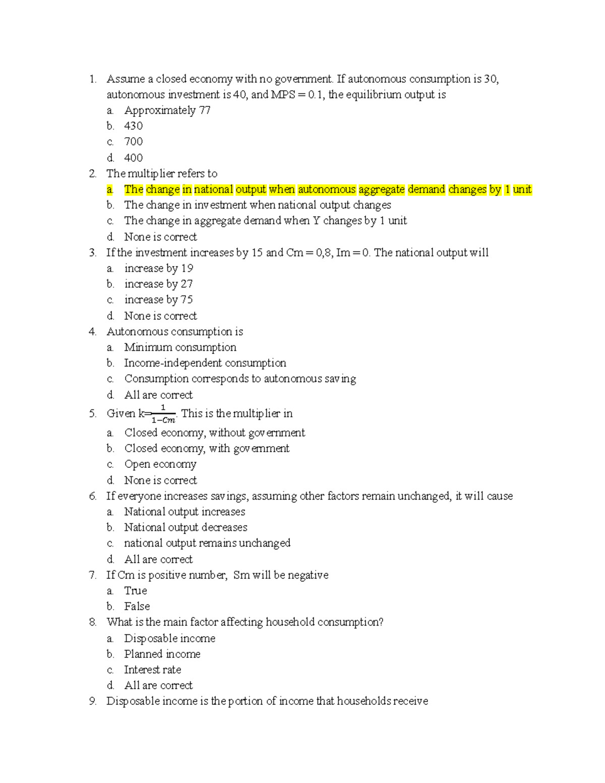 Questions to Review - Chap 3 (Econ 101) - Studocu