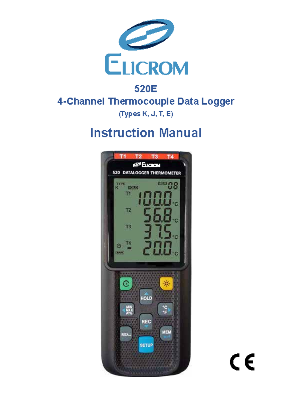 Manual 46292(1): 4-Channel Thermocouple Data Logger Instruction Guide ...
