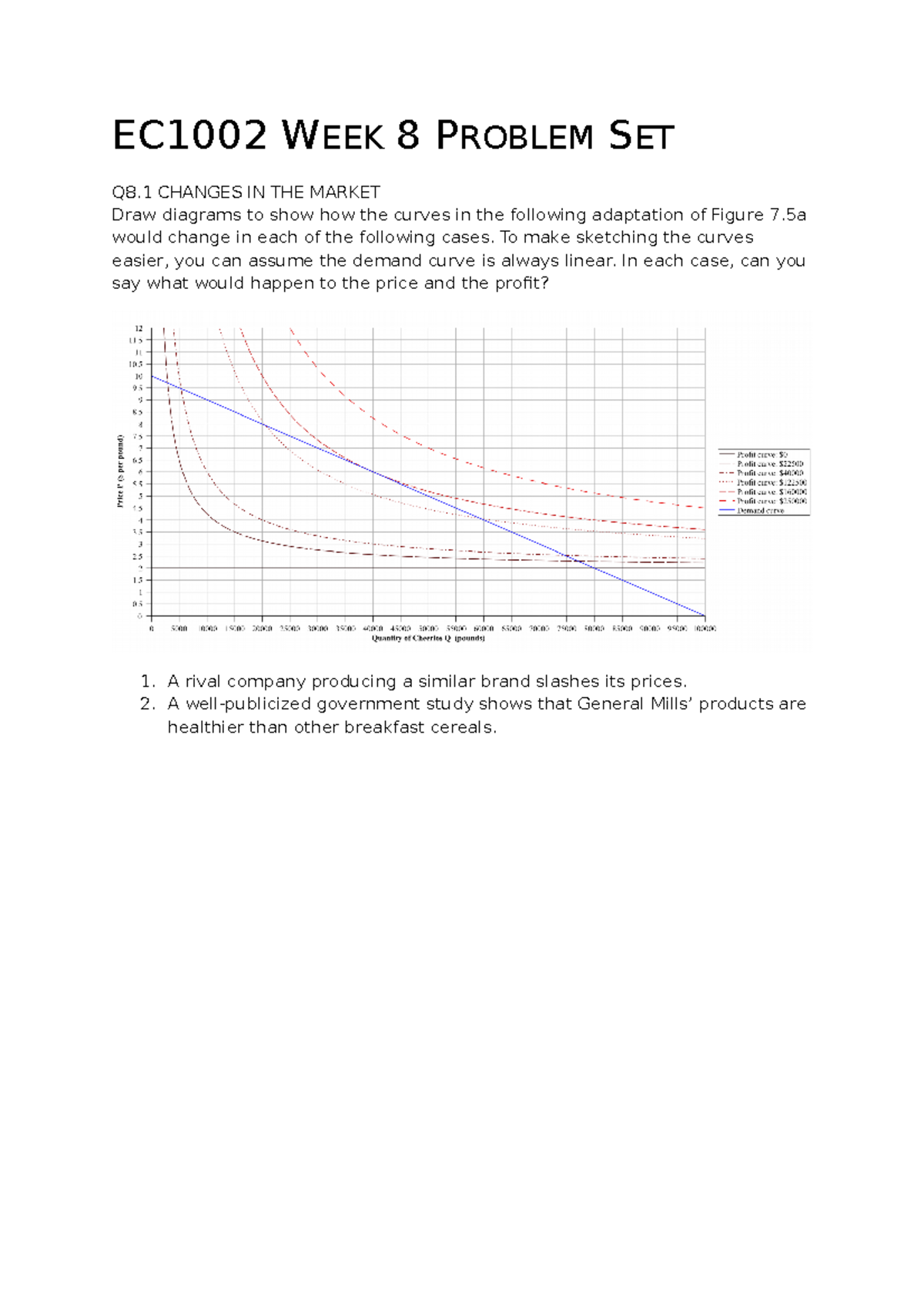 EC1002 Week 8 Problem Set and Tutorial Questions Analysis - Studocu