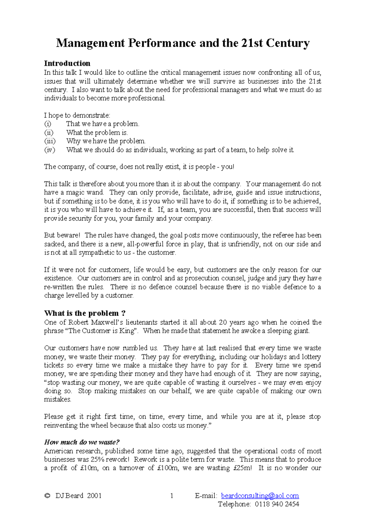 Management Performance Challenges in the 21st Century - IN2 - Studocu