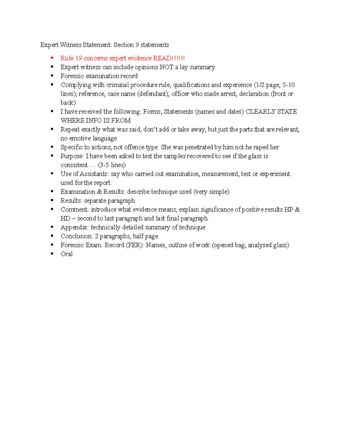 Expert Witness Statement: Forensic Examination & Evidence Analysis ...