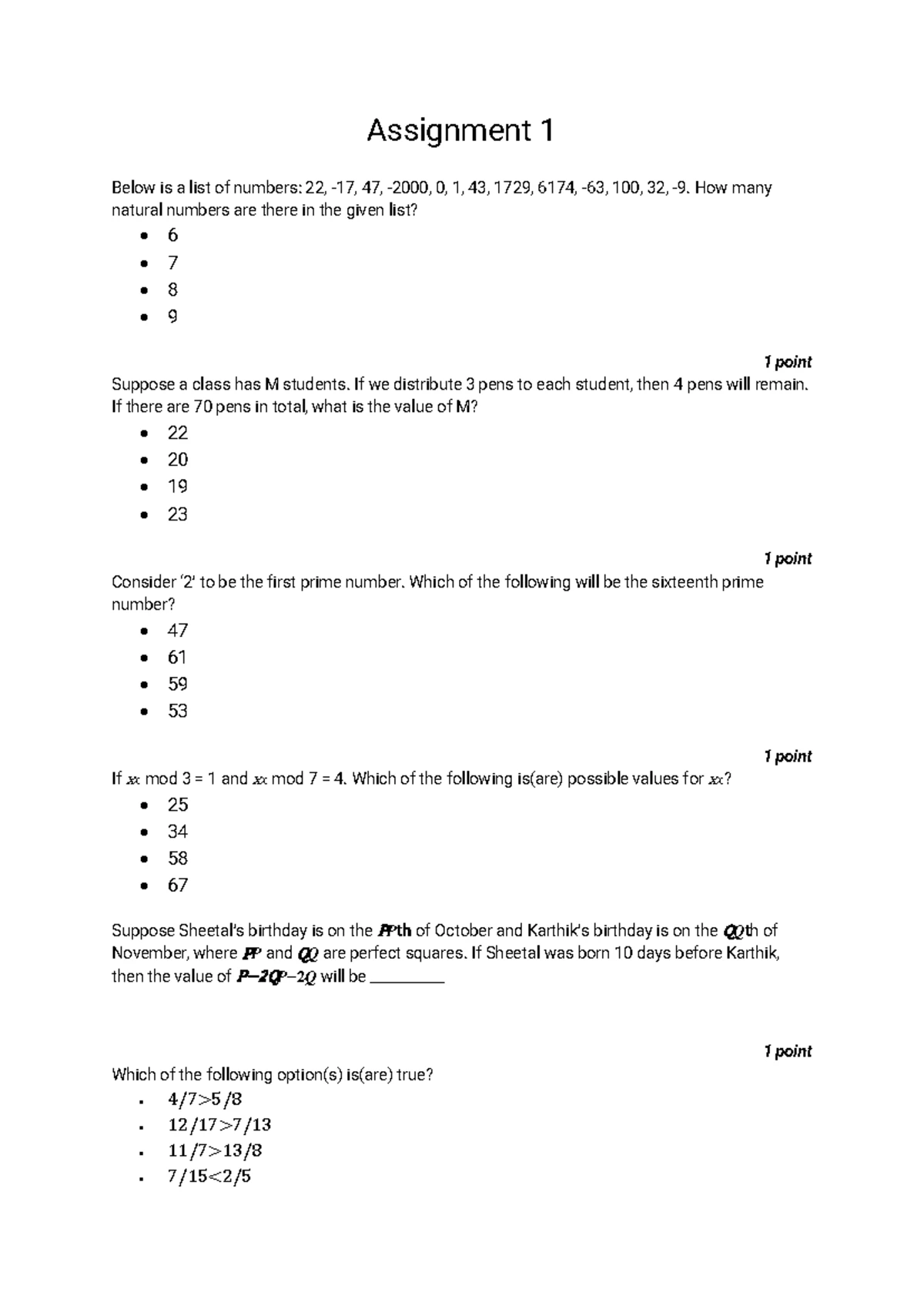 A4 Maths Assignment: Cartesian Products, Relations & Functions - Studocu