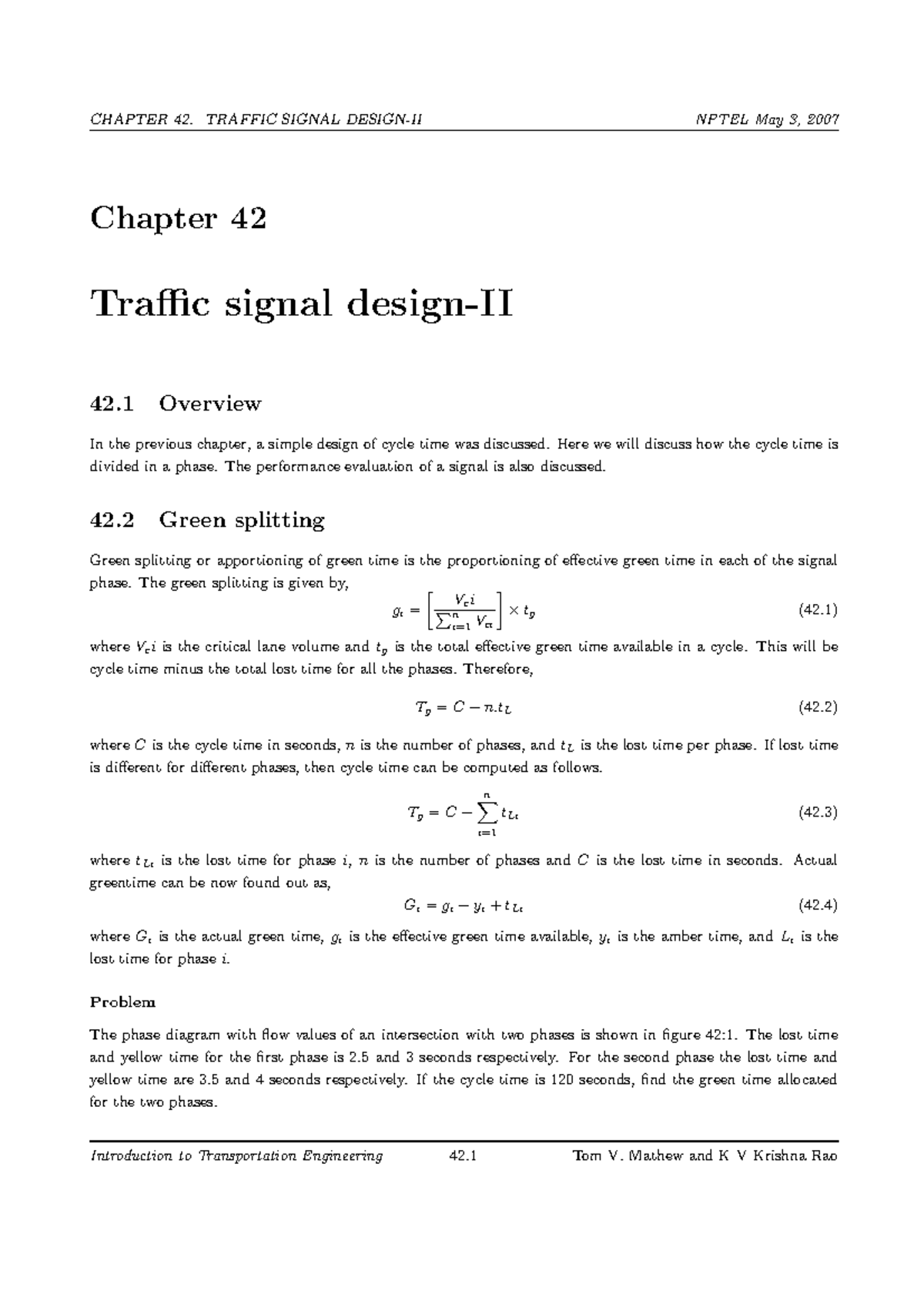 Nptel ce TEI L42 - Helps in traffic engineering - Chapter 42 Traffic ...