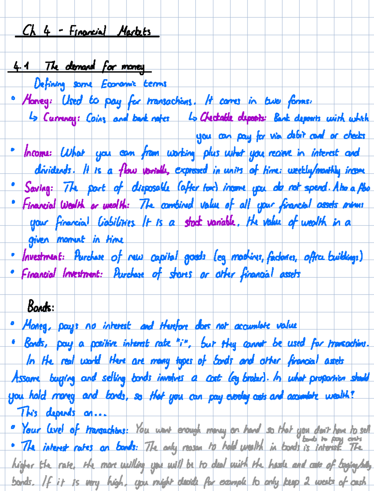 Macro 101: Week 2 Summary - Financial Markets & Demand for Money ...
