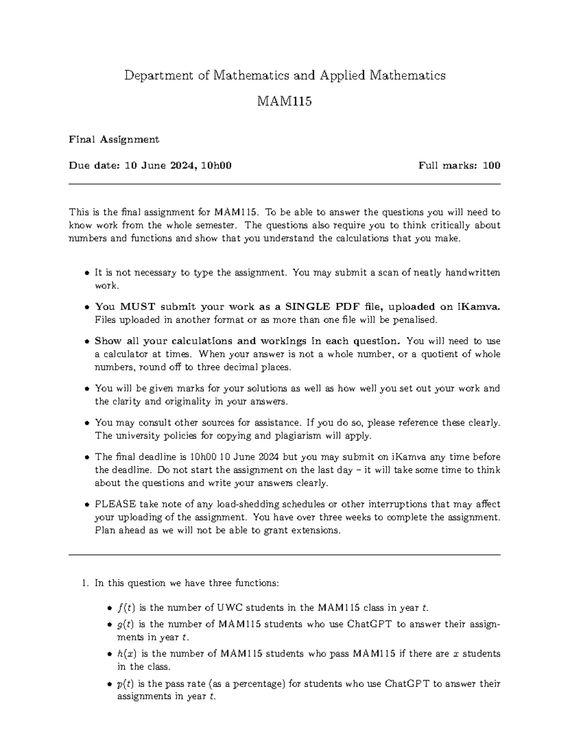Mathematical Literacy Maths Lit NSC P2 Addendum May June 2023 KZN ...