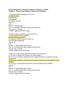 Project Management (PM5) Chapter 4: Leadership Insights and Solutions ...