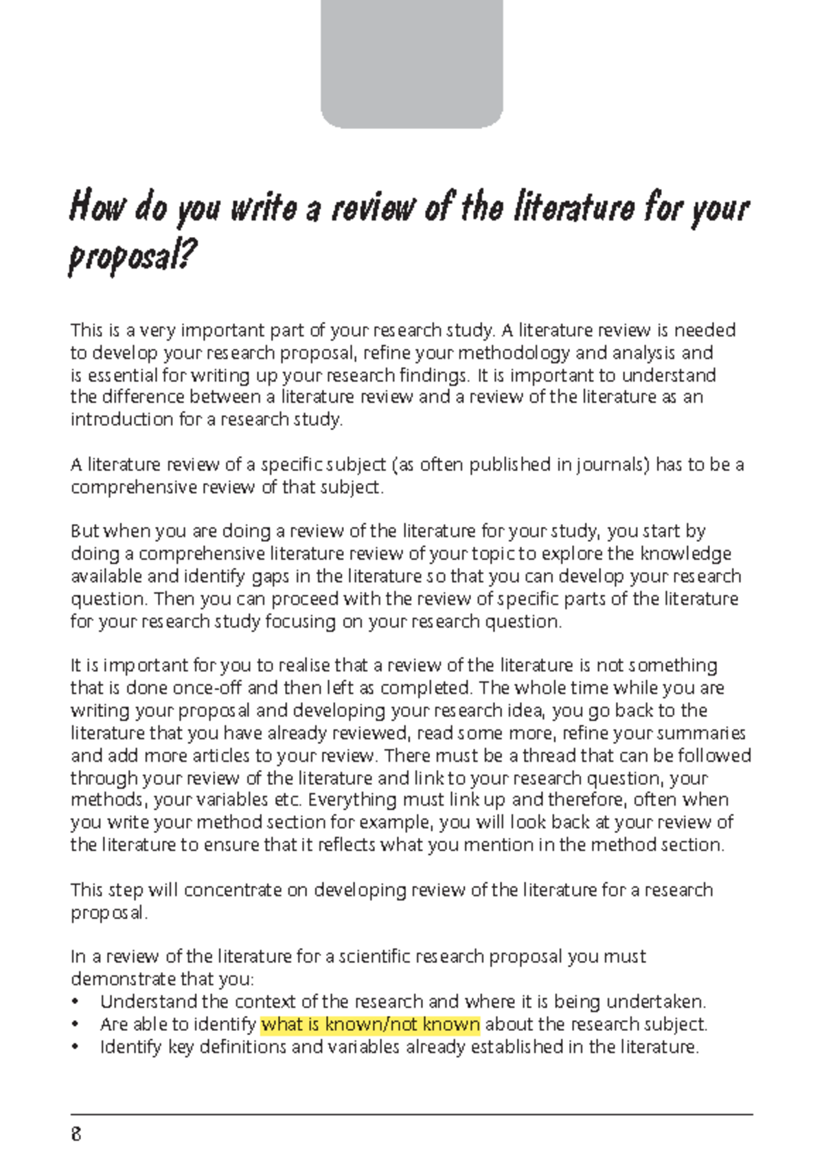 How to Write a Literature Review for Your Proposal (Research Methods ...