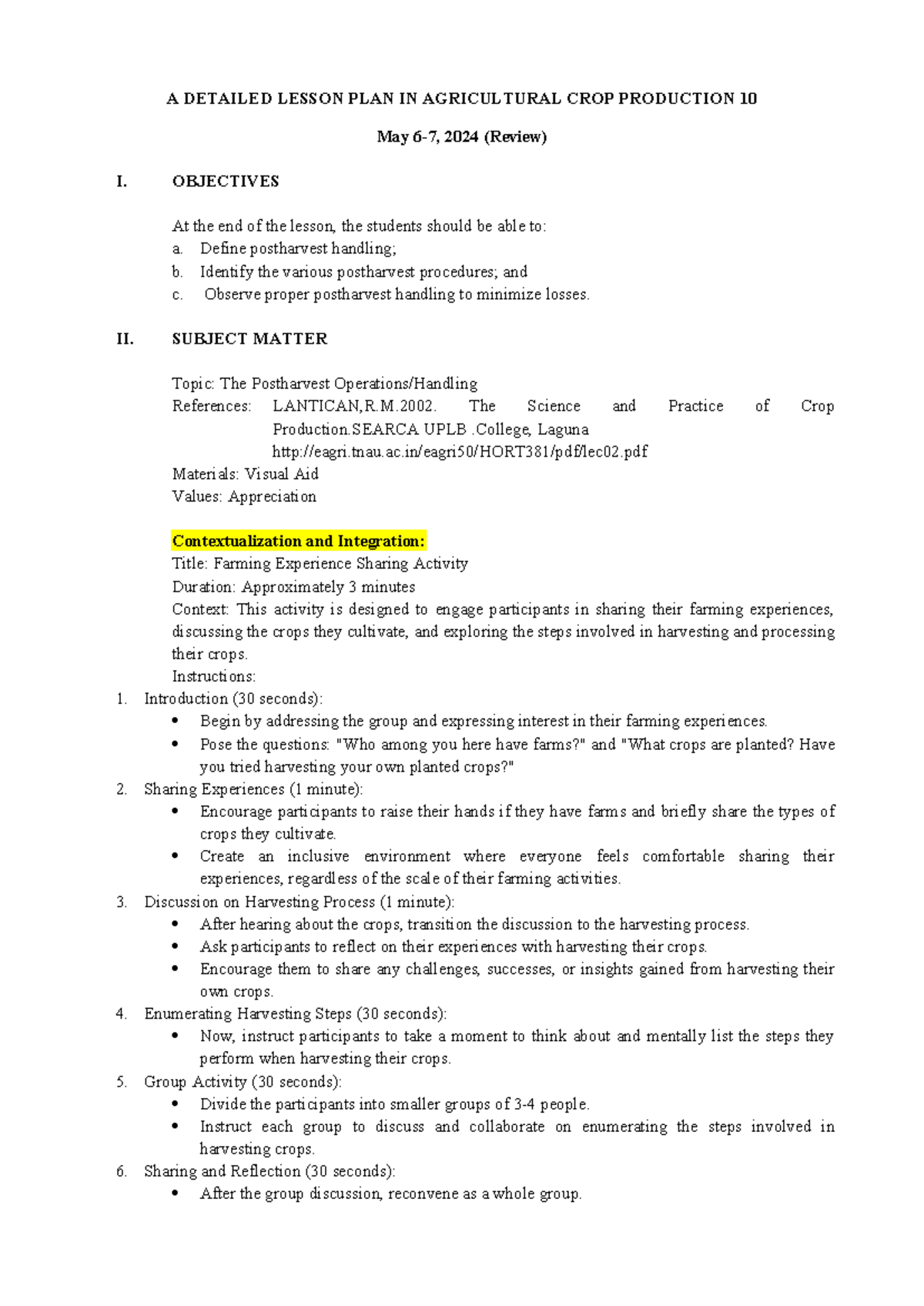 A Detailed Lesson PLAN IN ACP May 6 - A DETAILED LESSON PLAN IN ...