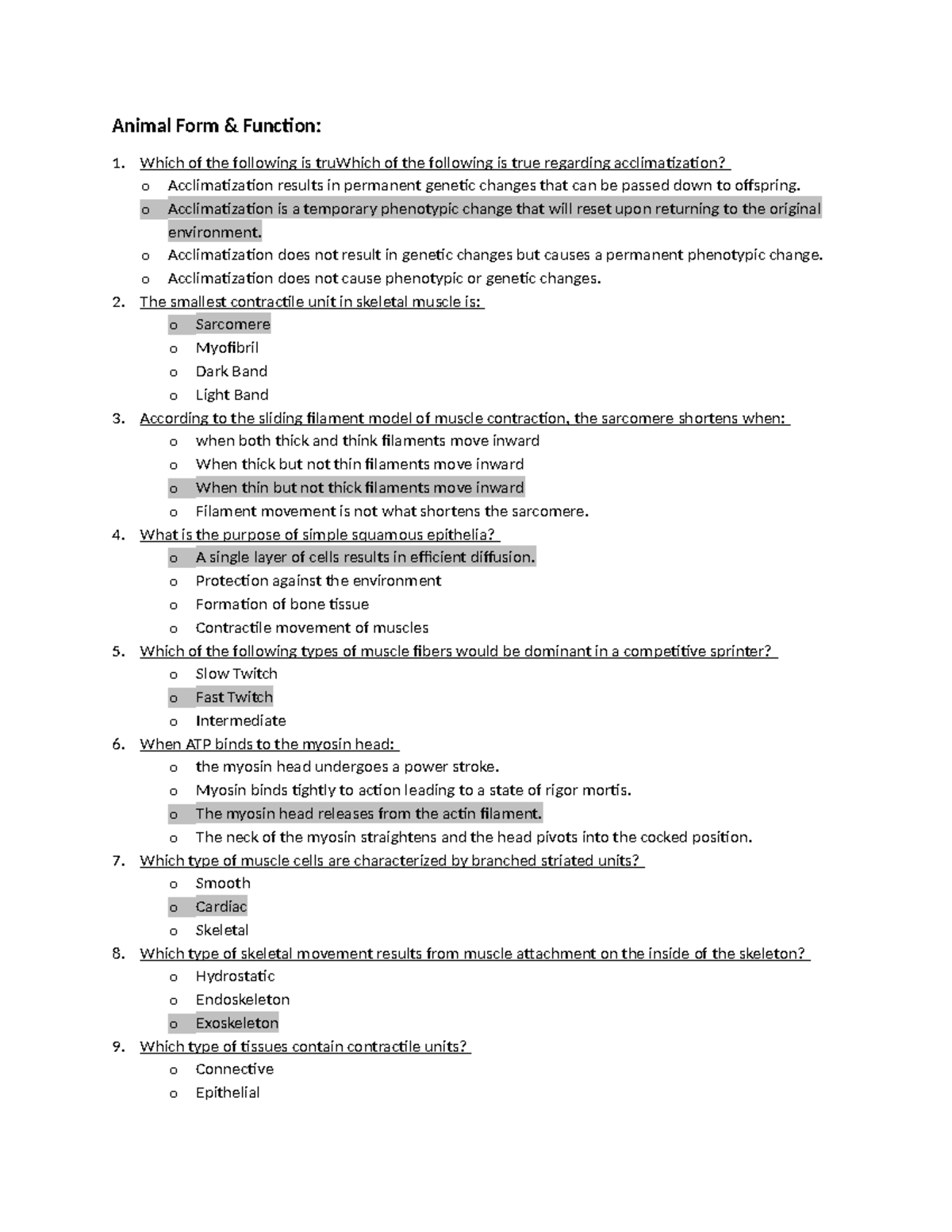 BIO 3 Exam Resources - Animal Form & Function and Nutrition Notes - Studocu